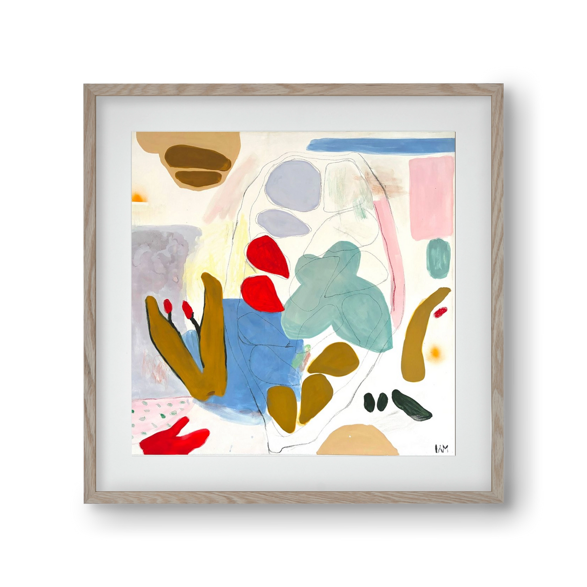 Cocoa, 30x30 cm (20x20 cm), Tölgy keret, paszpartuval