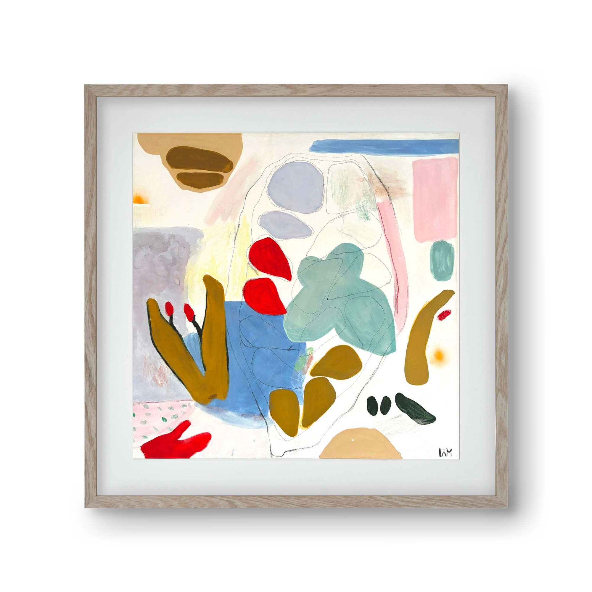 Cocoa, 30x30 cm (20x20 cm), Tölgy keret, paszpartuval