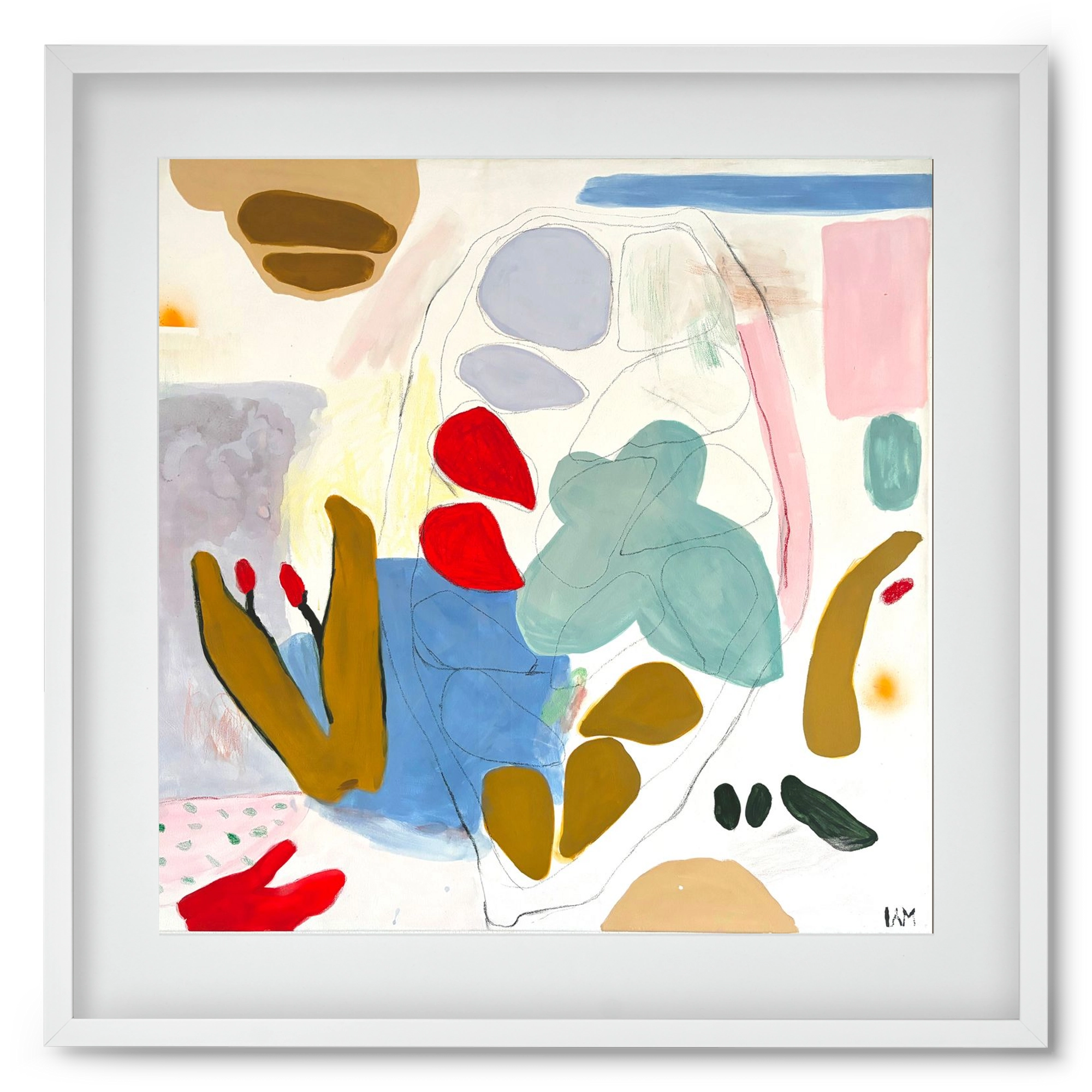 Cocoa, 50x50 cm (40x40 cm), Fehér keret, paszpartuval