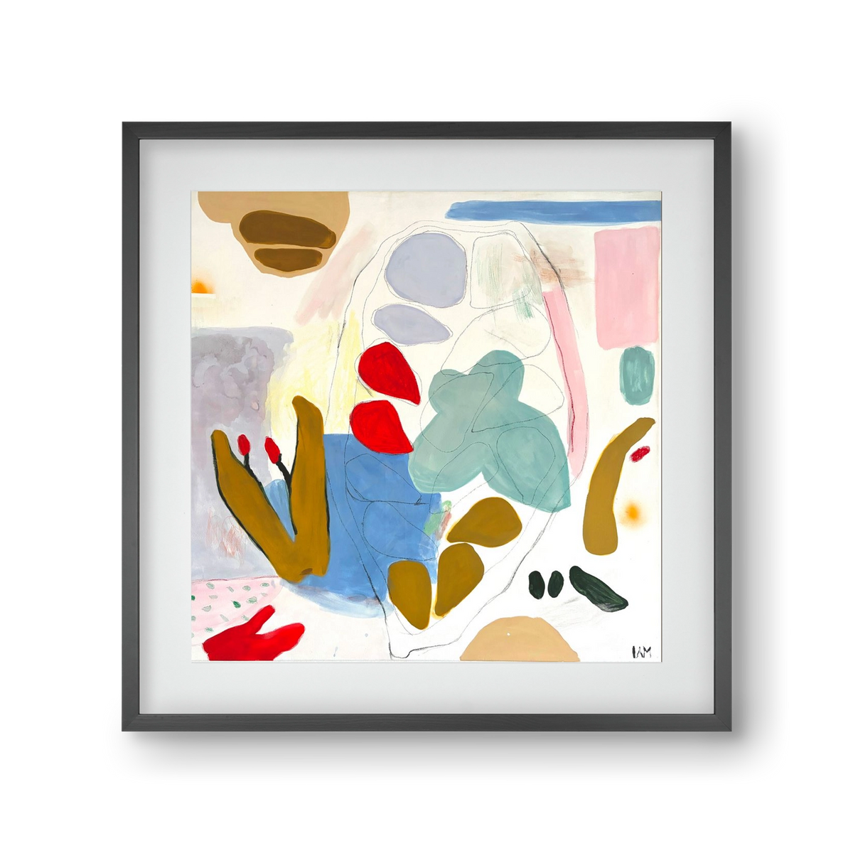 Cocoa, 30x30 cm (20x20 cm), Fekete keret, paszpartuval