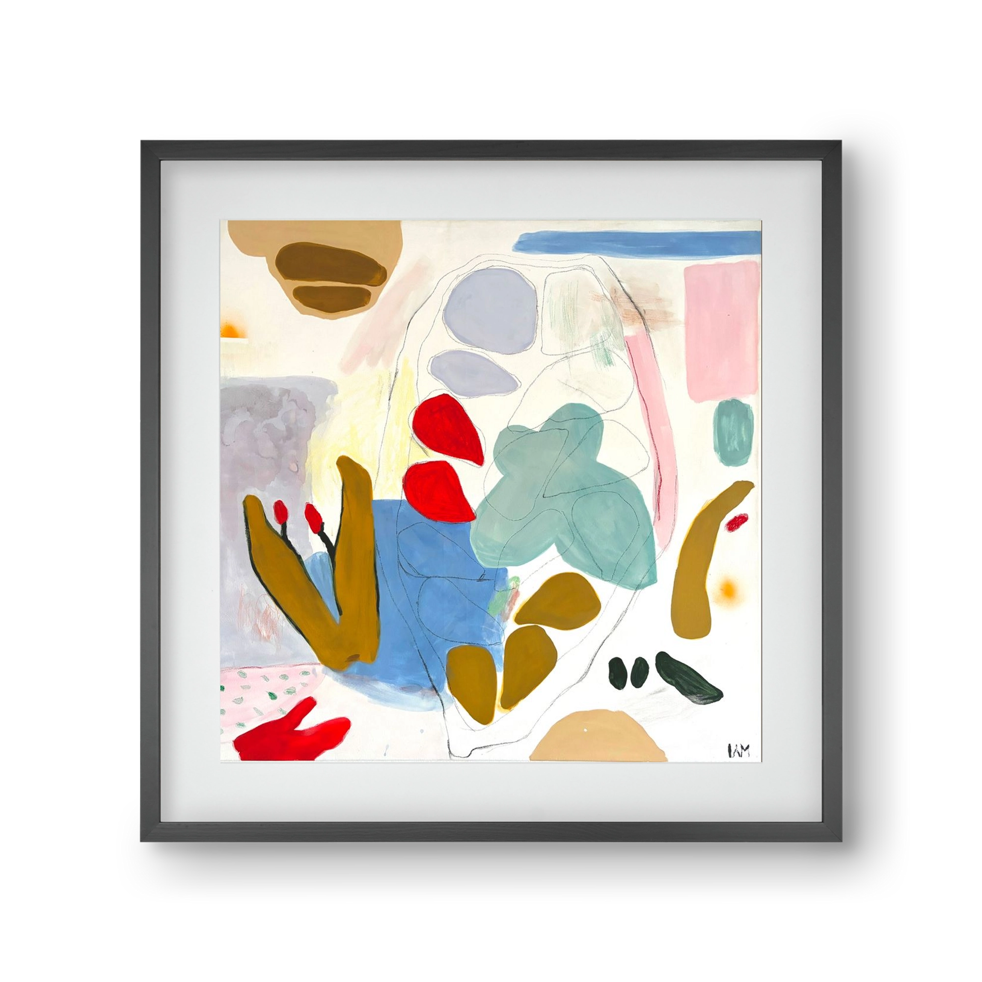 Cocoa, 30x30 cm (20x20 cm), Fekete keret, paszpartuval