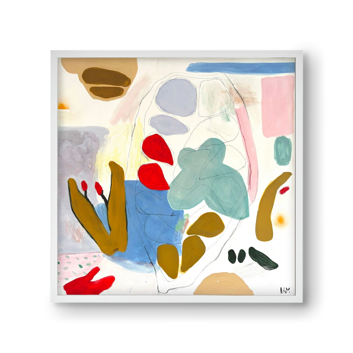 Cocoa, 30x30 cm (30x30 cm), Fehér keret