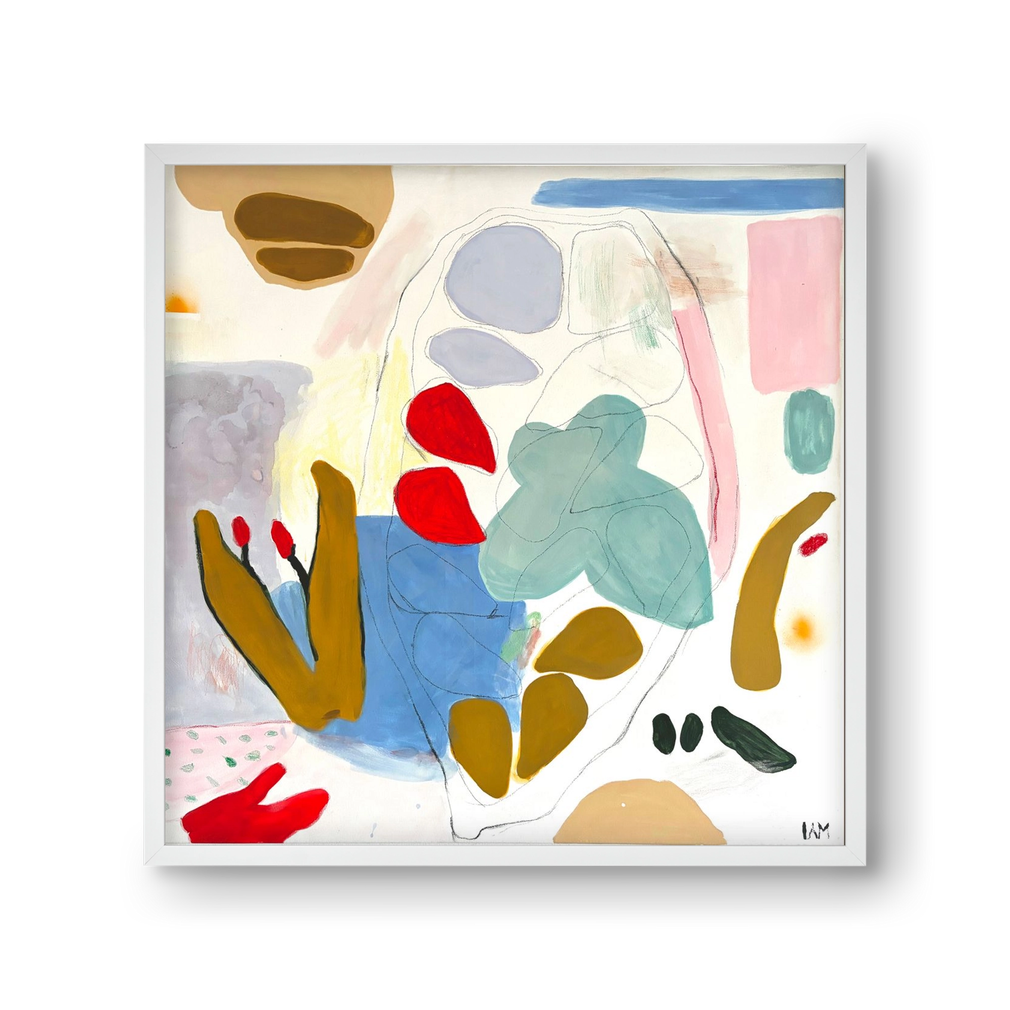 Cocoa, 30x30 cm (30x30 cm), Fehér keret