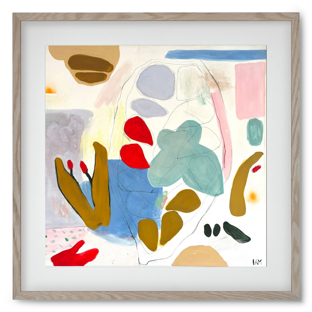 Cocoa, 50x50 cm (40x40 cm), Tölgy keret, paszpartuval