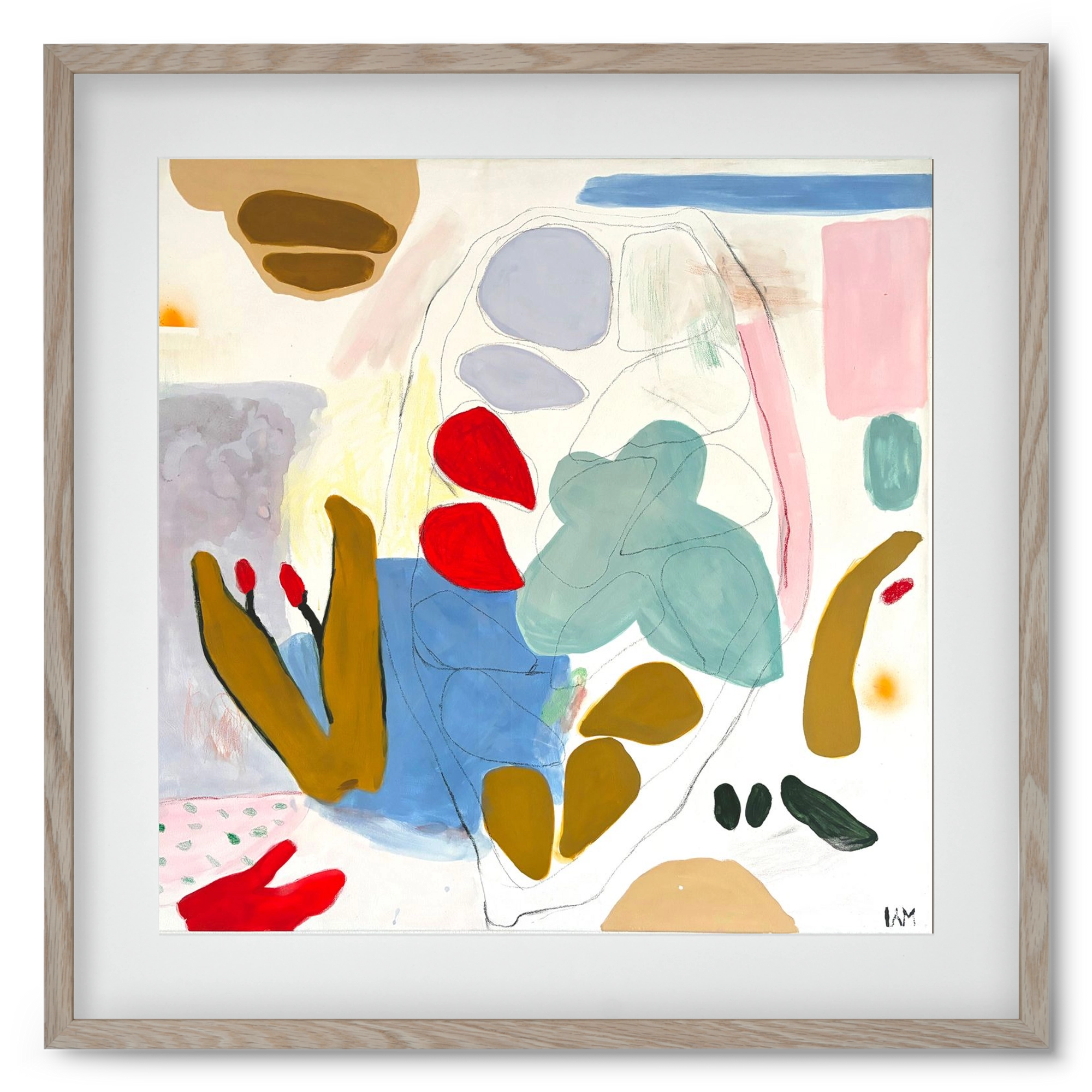 Cocoa, 50x50 cm (40x40 cm), Tölgy keret, paszpartuval