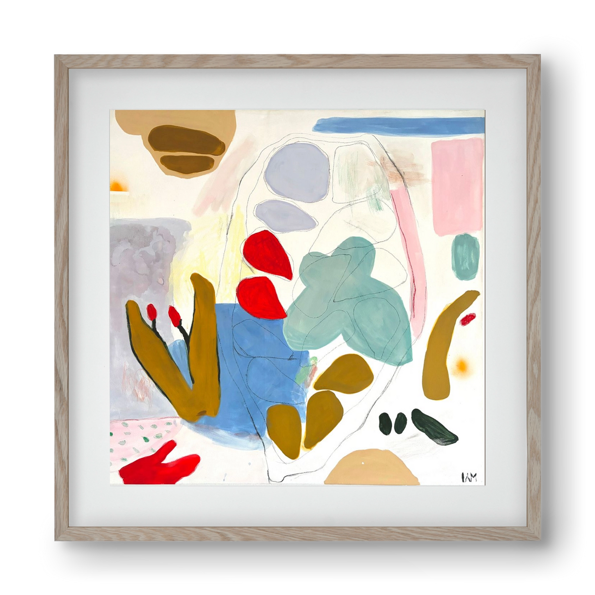 Cocoa, 40x40 cm (30x30 cm), Tölgy keret, paszpartuval