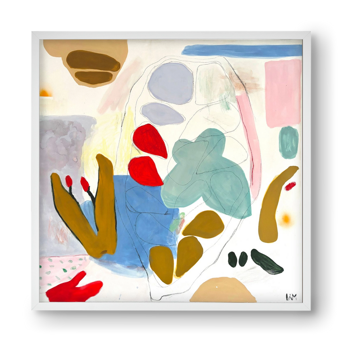 Cocoa, 40x40 cm (40x40 cm), Fehér keret