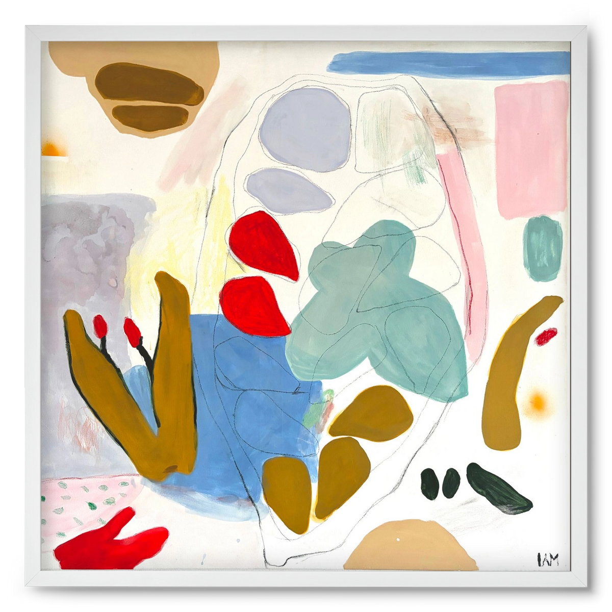 Cocoa, 50x50 cm (50x50 cm), Fehér keret