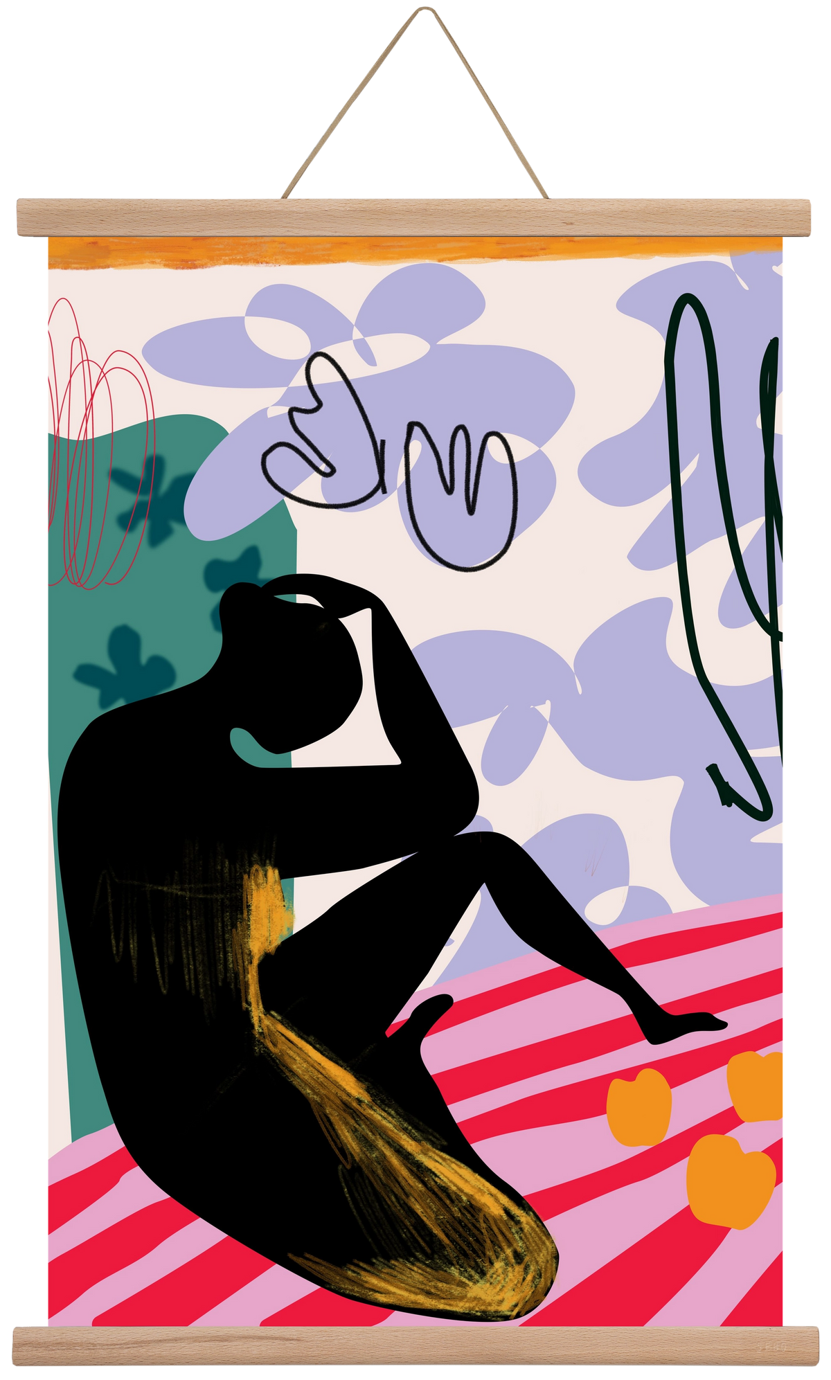 Luna Rosa, 40x60 cm (40x60 cm), Tölgy akasztó