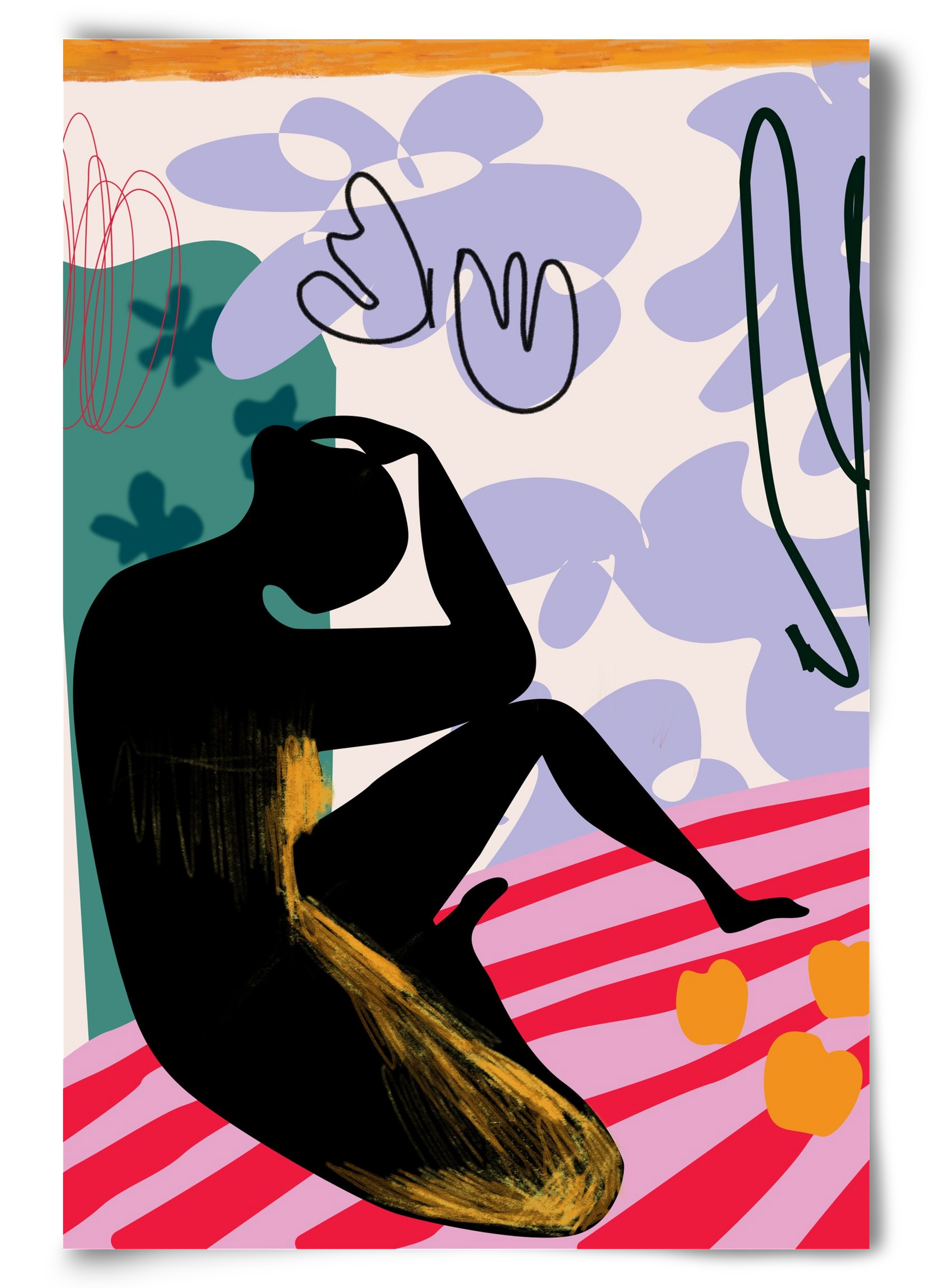 Luna Rosa, 60x90 cm, Keret nélkül