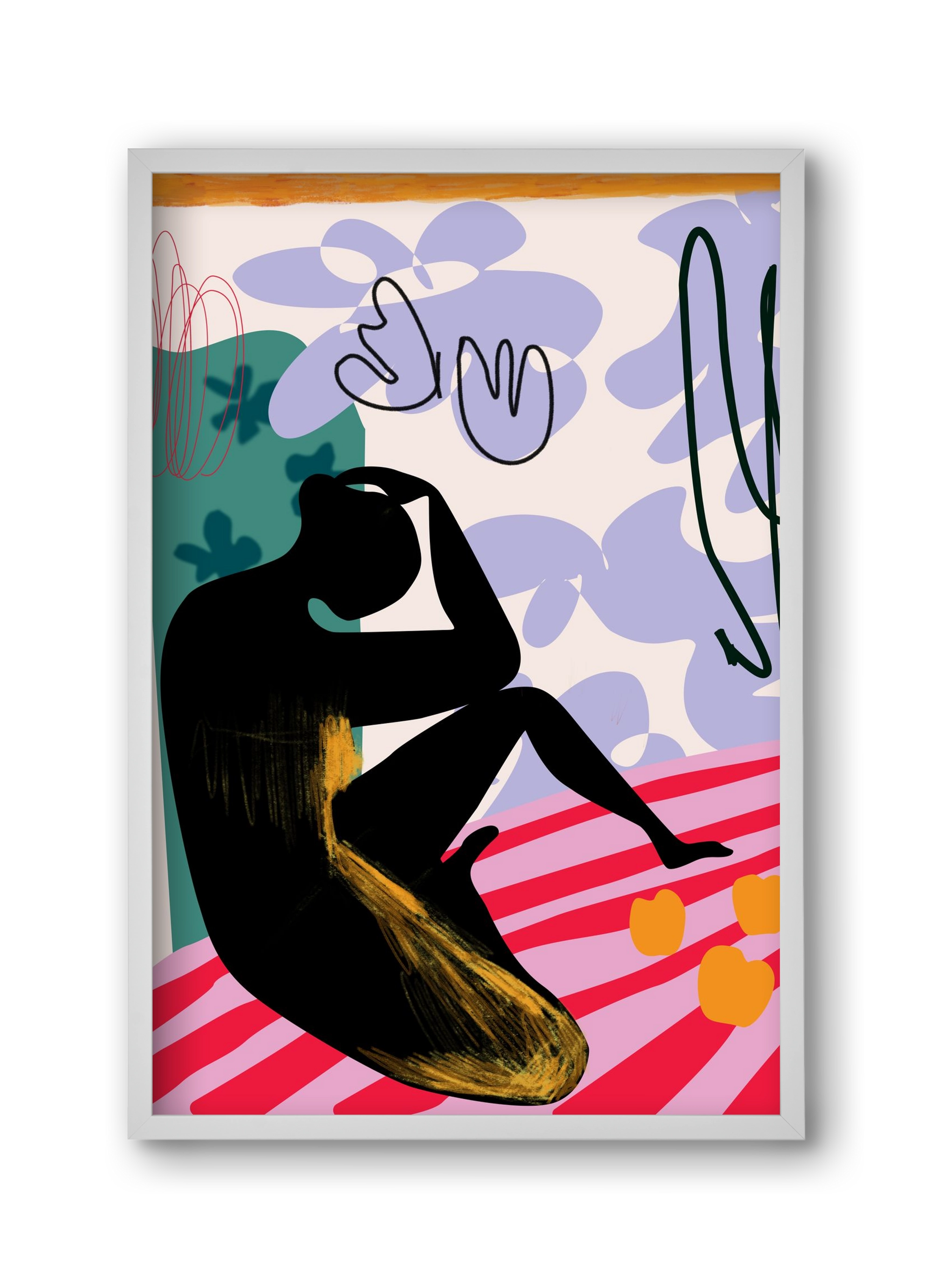 Luna Rosa, 30x45 cm (30x45 cm), Fehér keret