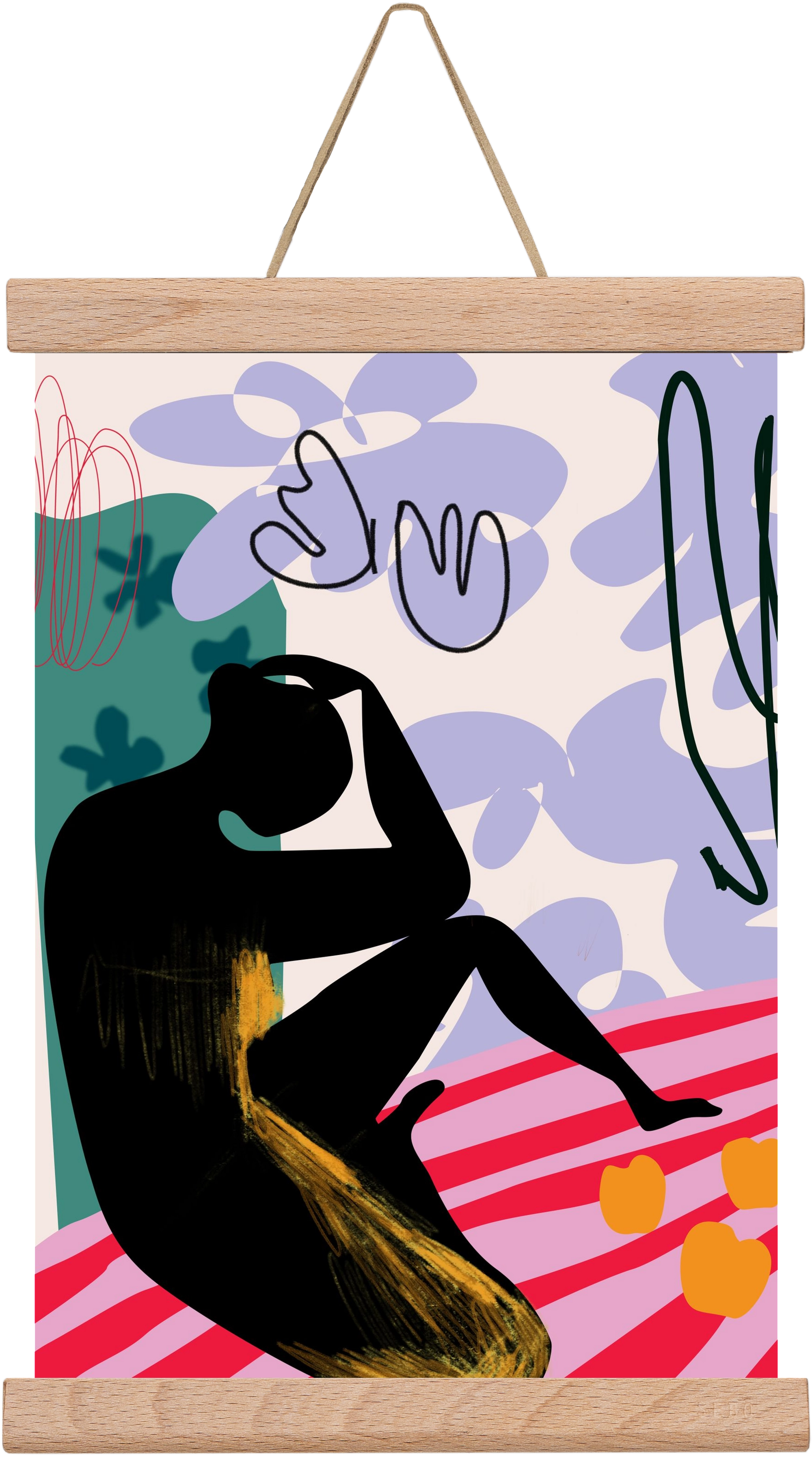 Luna Rosa, 20x30 cm (20x30 cm), Tölgy akasztó