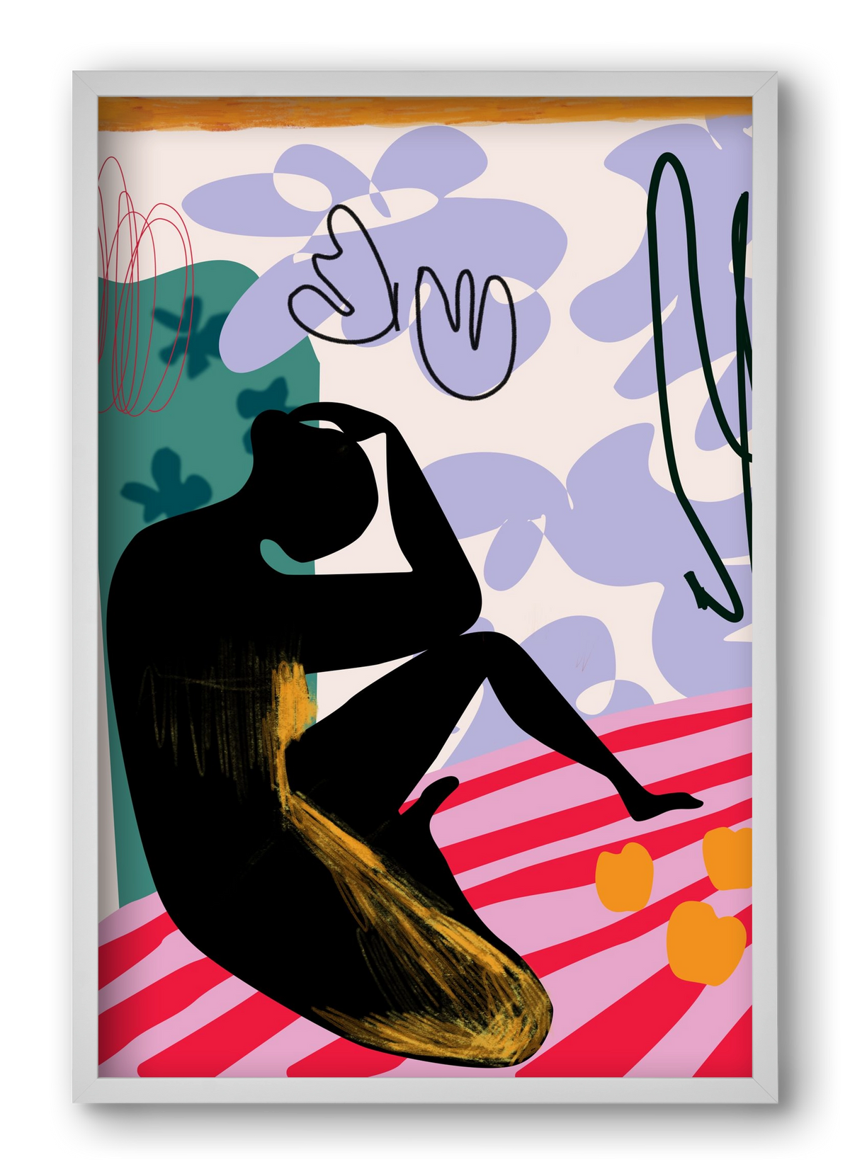 Luna Rosa, 40x60 cm (40x60 cm), Fehér keret