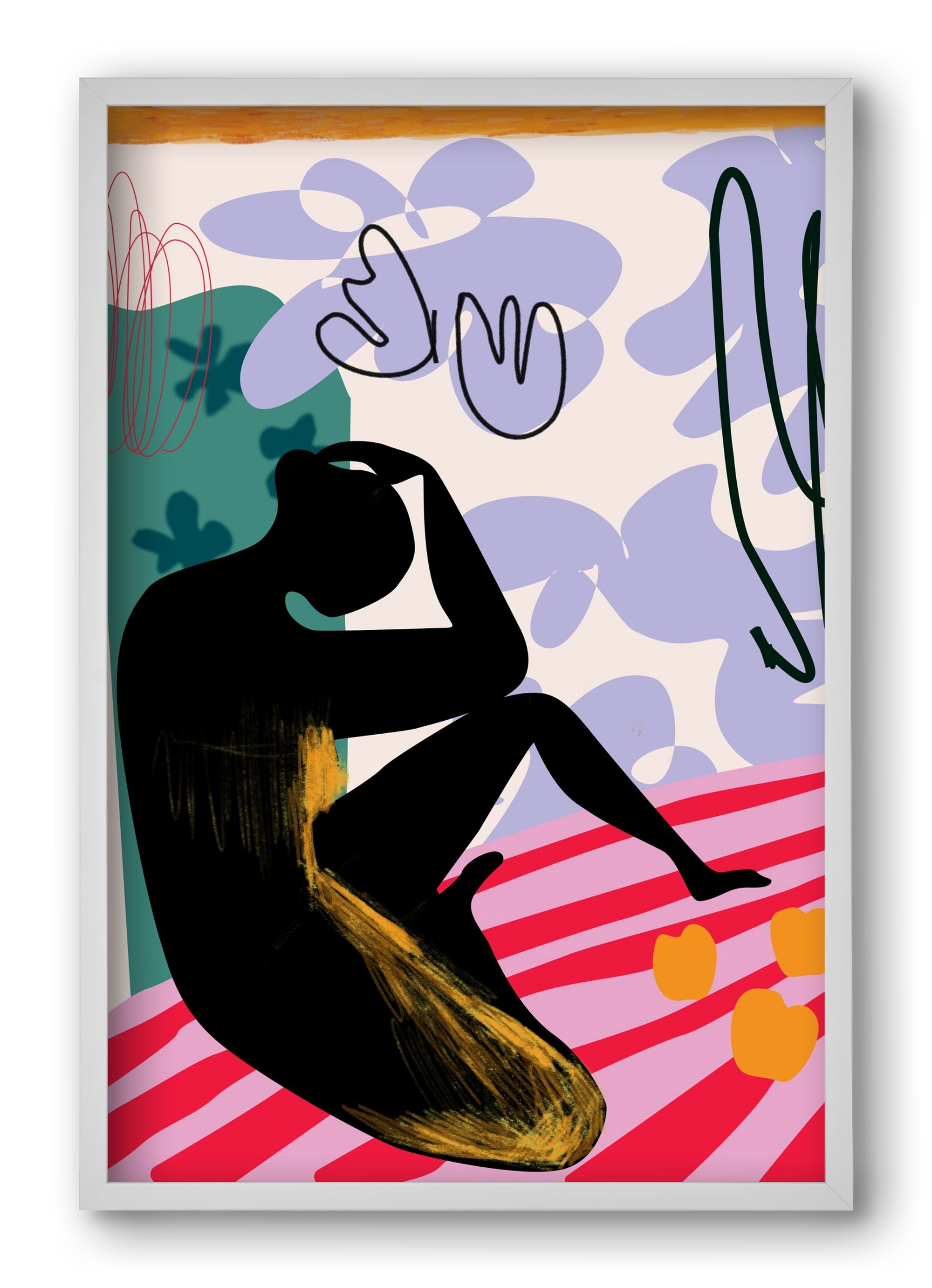 Luna Rosa, 40x60 cm (40x60 cm), Fehér keret