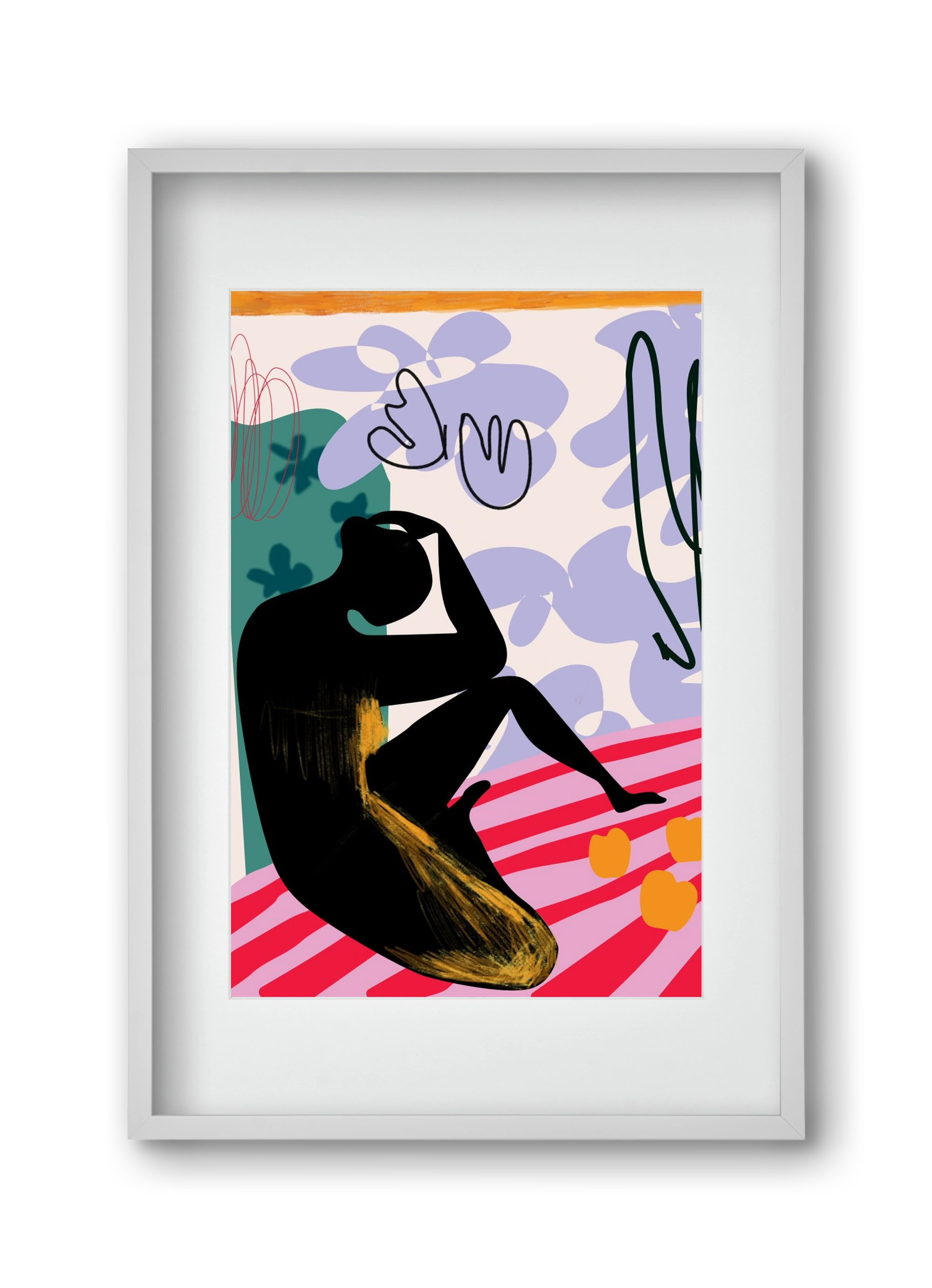 Luna Rosa, 30x45 cm (20x30 cm), Fehér keret, paszpartuval