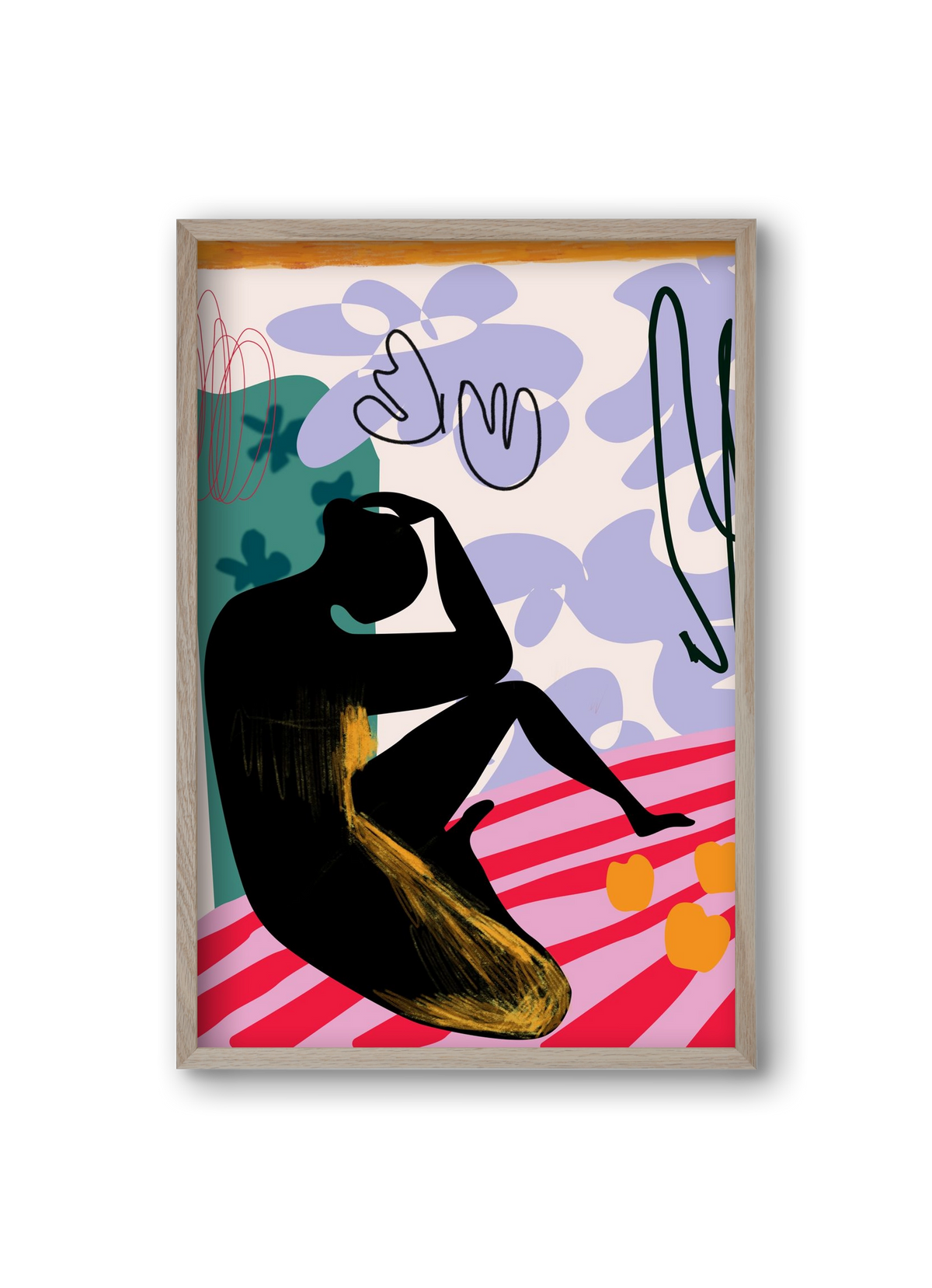 Luna Rosa, 20x30 cm (20x30 cm), Tölgy keret