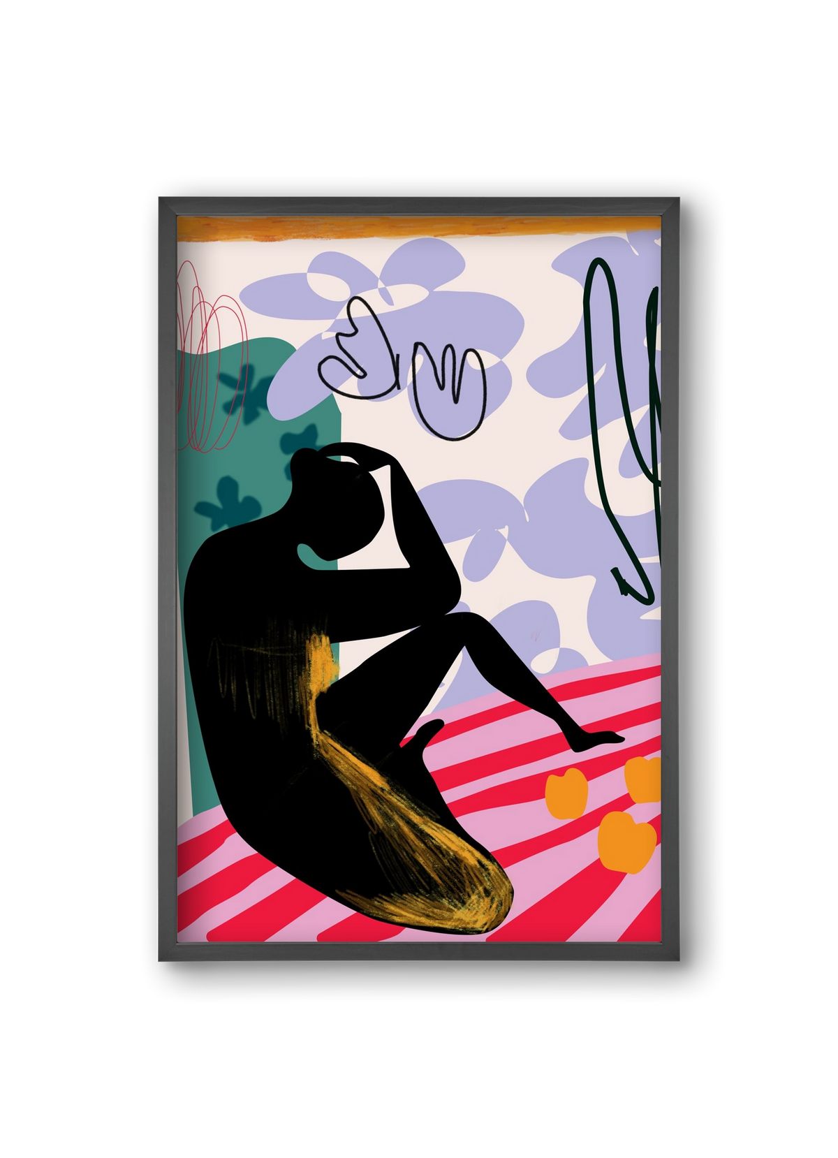 Luna Rosa, 20x30 cm (20x30 cm), Fekete keret