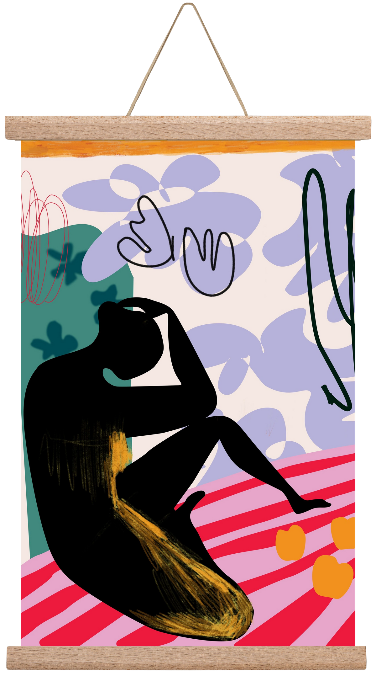 Luna Rosa, 30x45 cm (30x45 cm), Tölgy akasztó