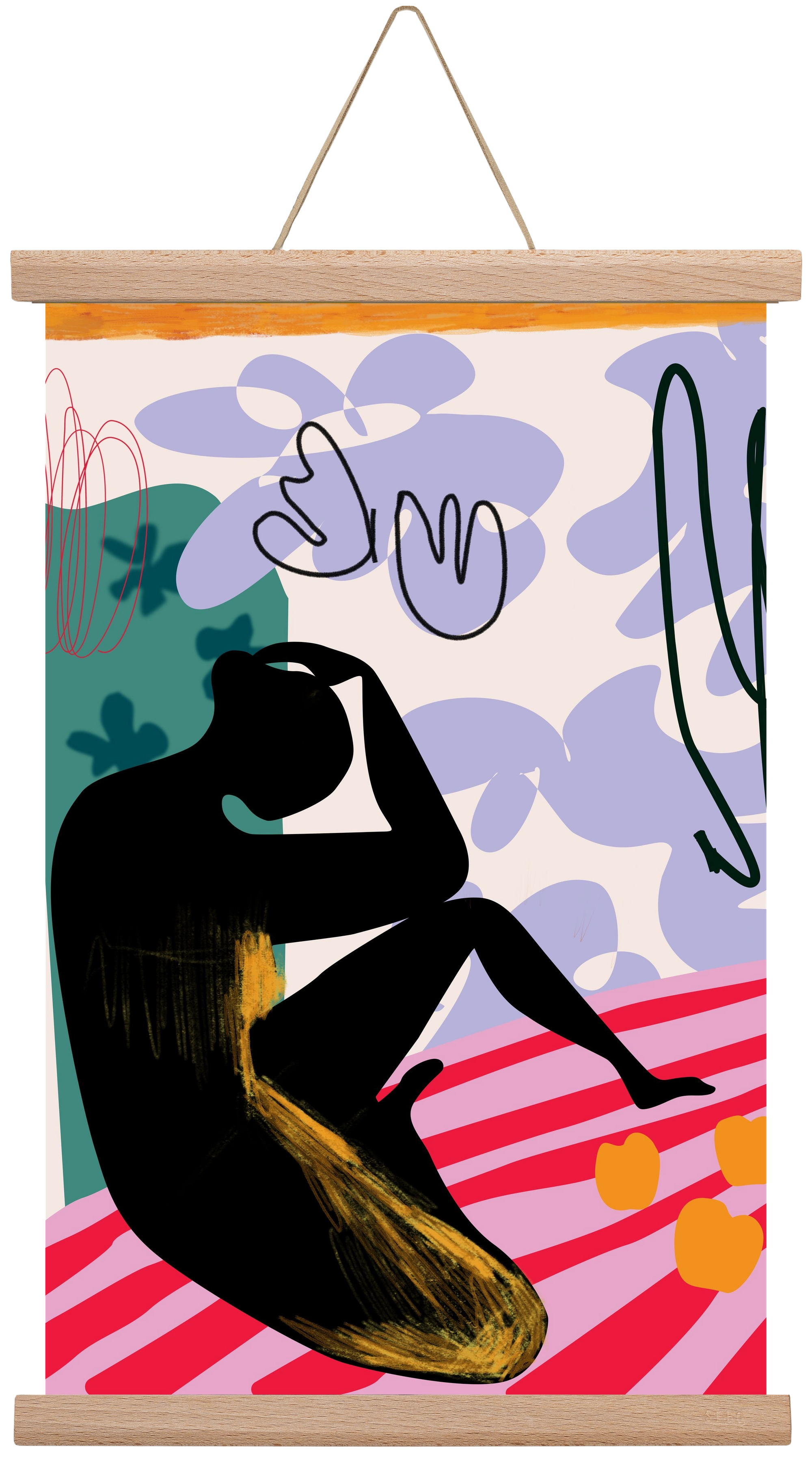 Luna Rosa, 30x45 cm (30x45 cm), Tölgy akasztó