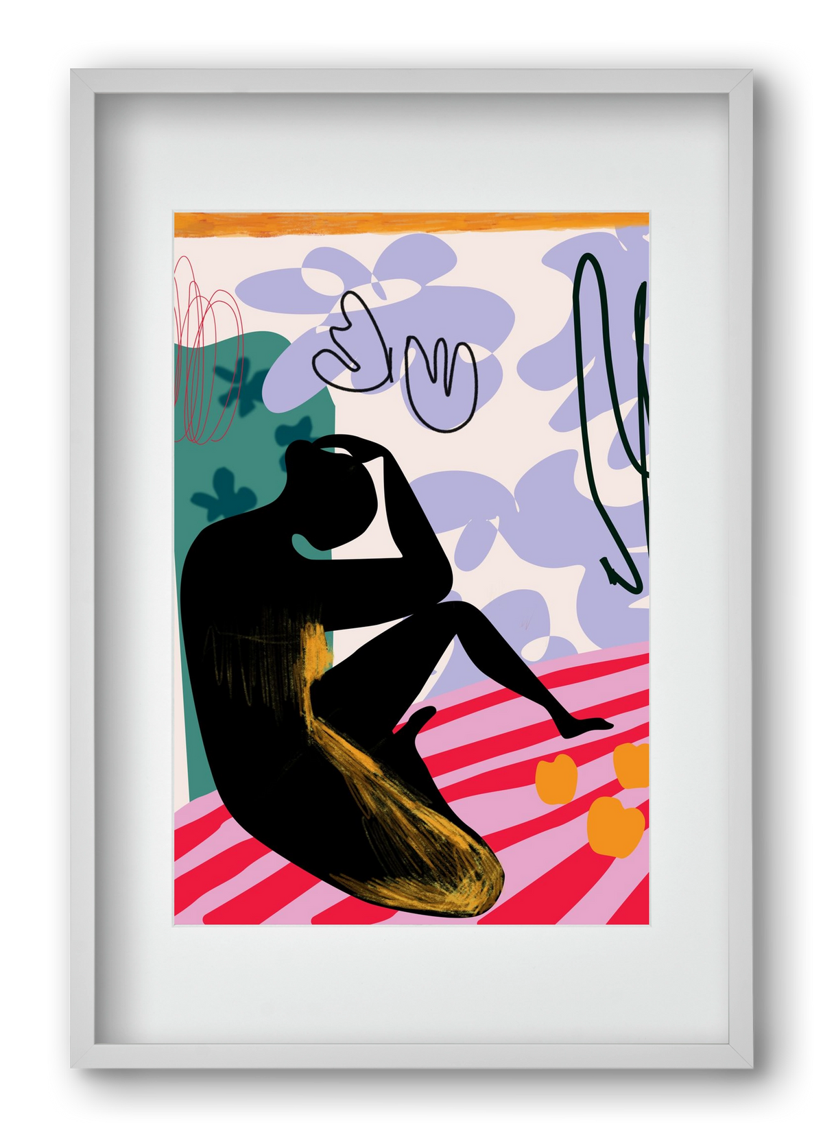 Luna Rosa, 40x60 cm (30x45 cm), Fehér keret, paszpartuval