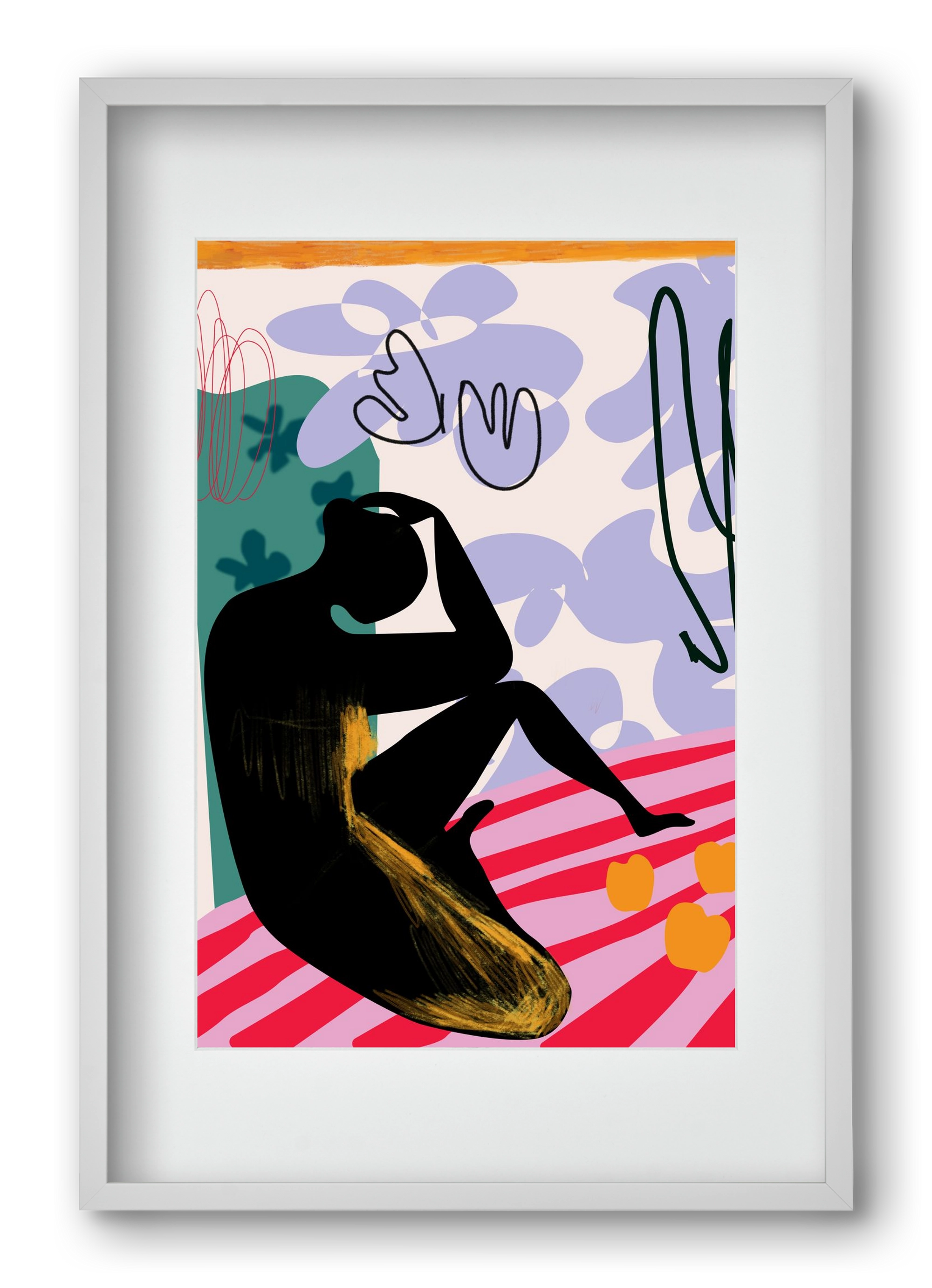 Luna Rosa, 40x60 cm (30x45 cm), Fehér keret, paszpartuval