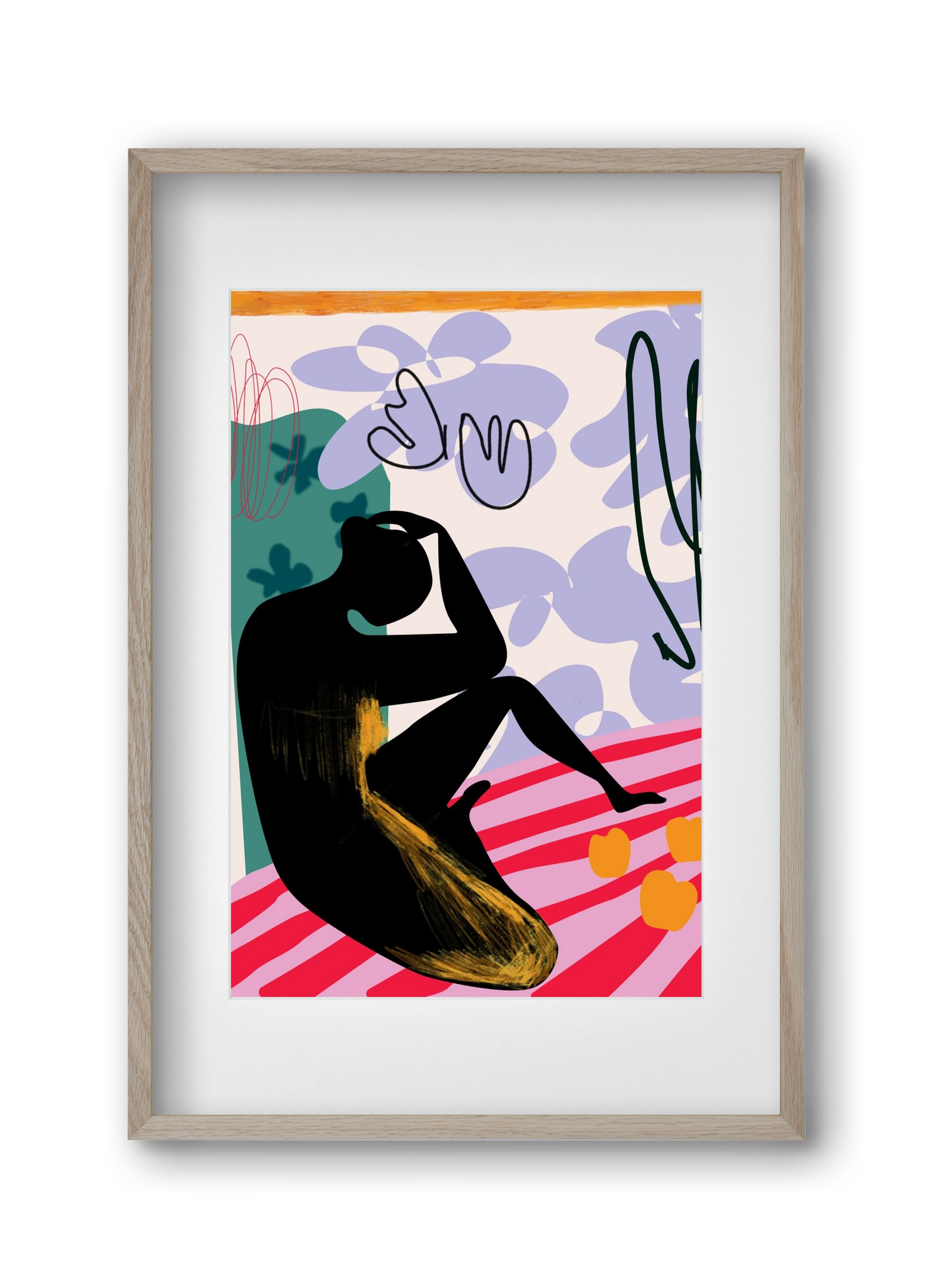 Luna Rosa, 30x45 cm (20x30 cm), Tölgy keret, paszpartuval