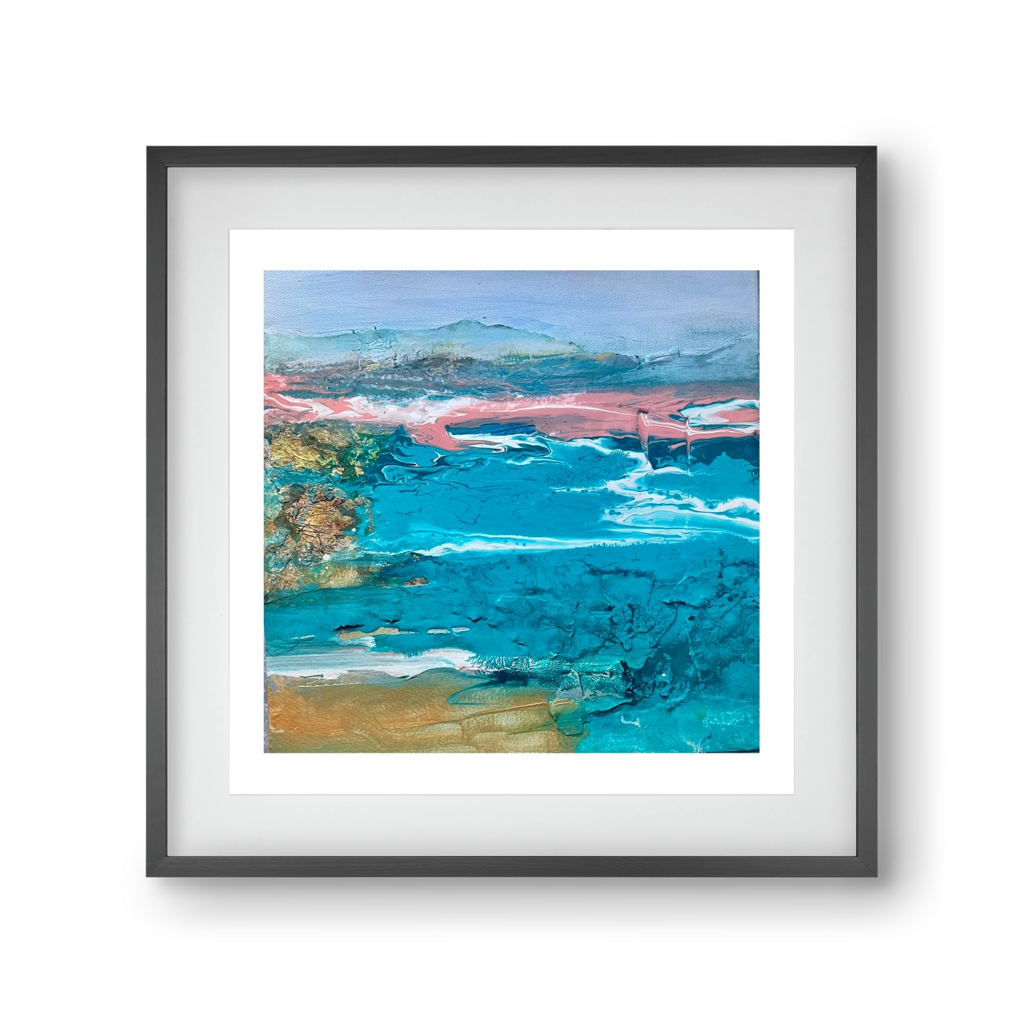 Waves , 30x30 cm (20x20 cm), Fekete keret, paszpartuval