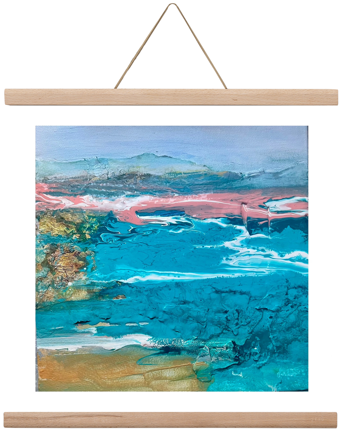 Waves , 40x40 cm (40x40 cm), Tölgy akasztó