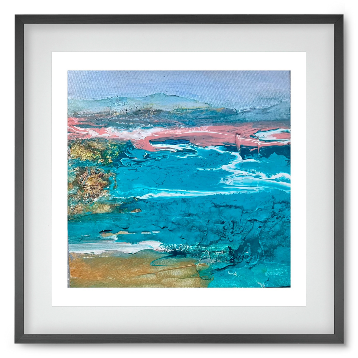 Waves , 50x50 cm (40x40 cm), Fekete keret, paszpartuval