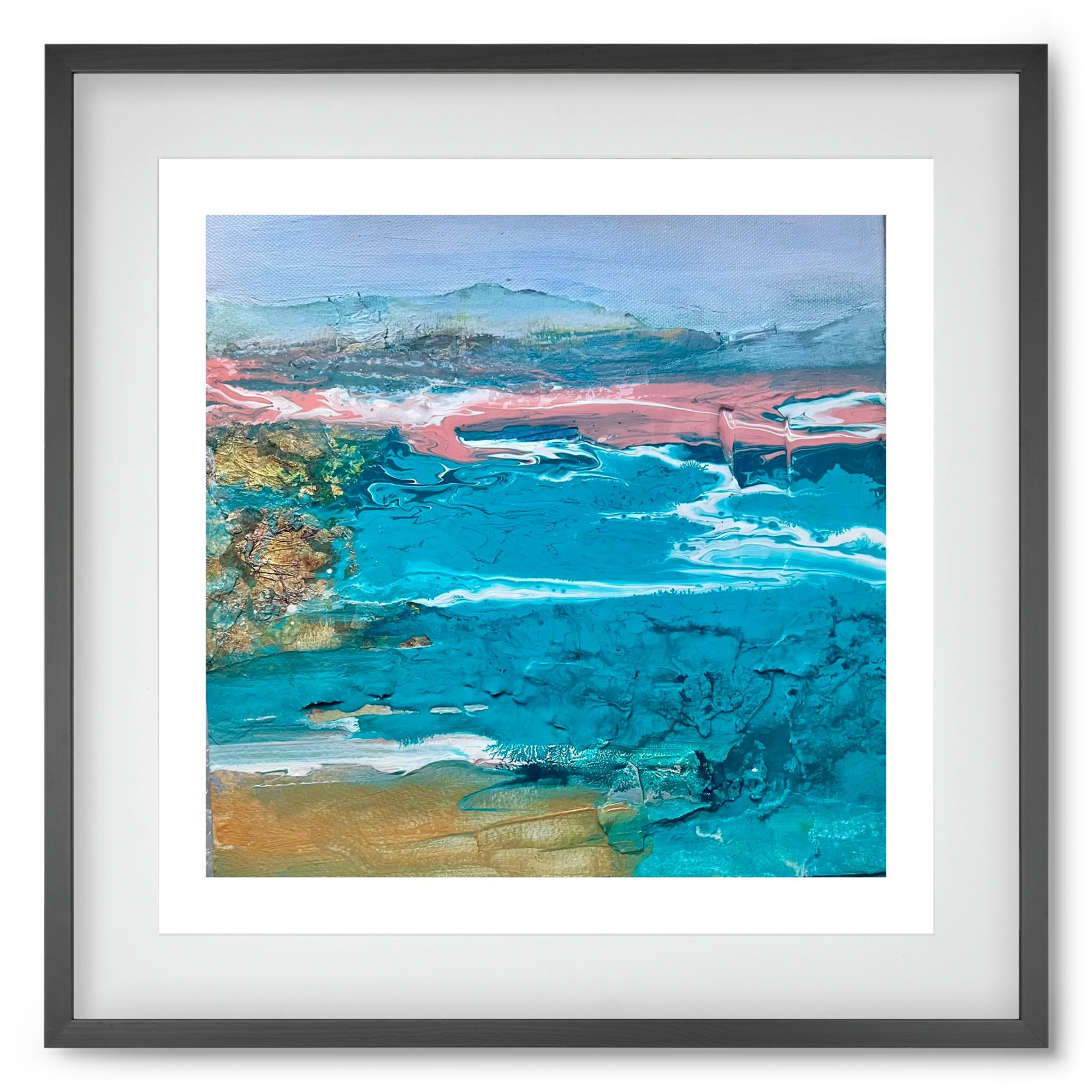 Waves , 50x50 cm (40x40 cm), Fekete keret, paszpartuval