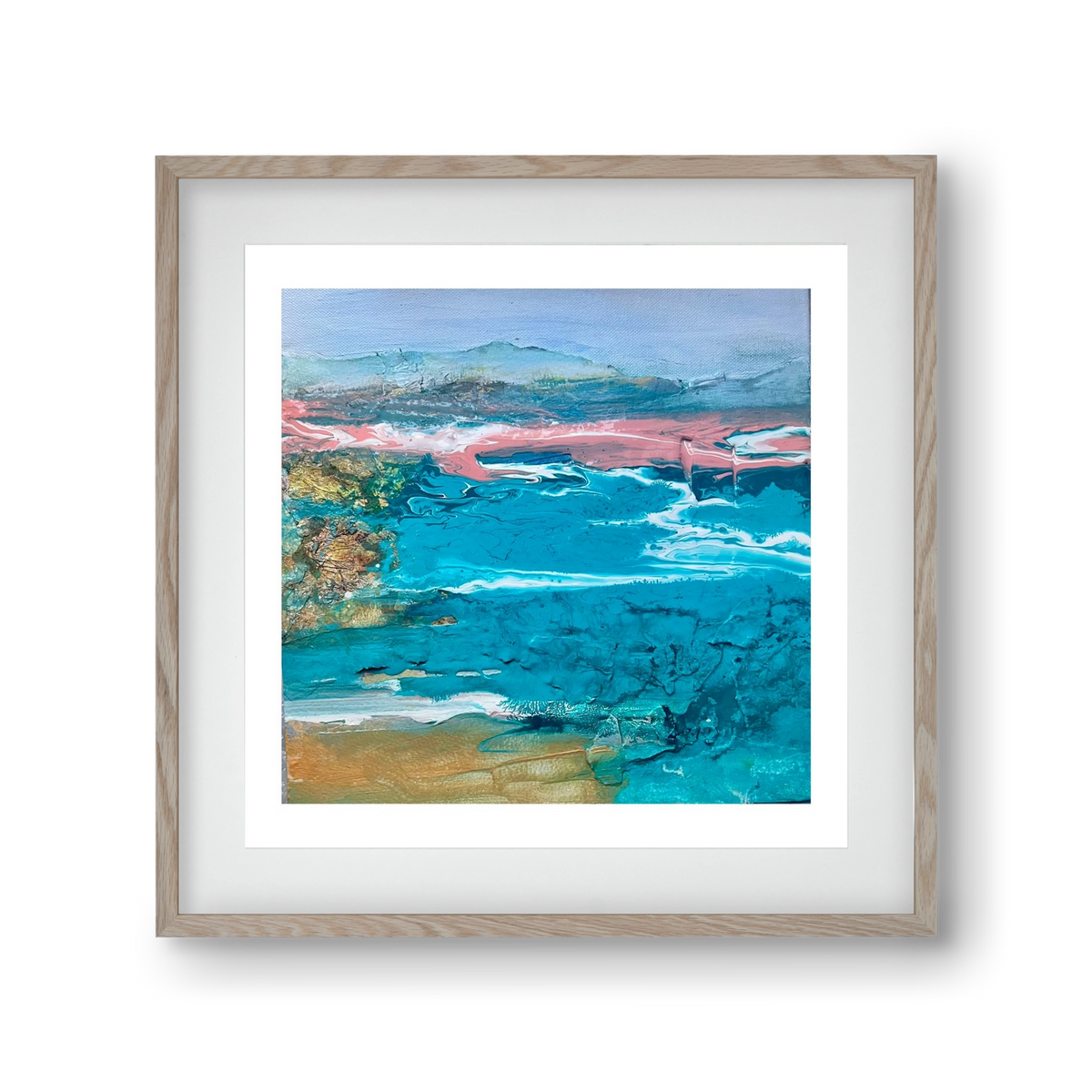 Waves , 30x30 cm (20x20 cm), Tölgy keret, paszpartuval