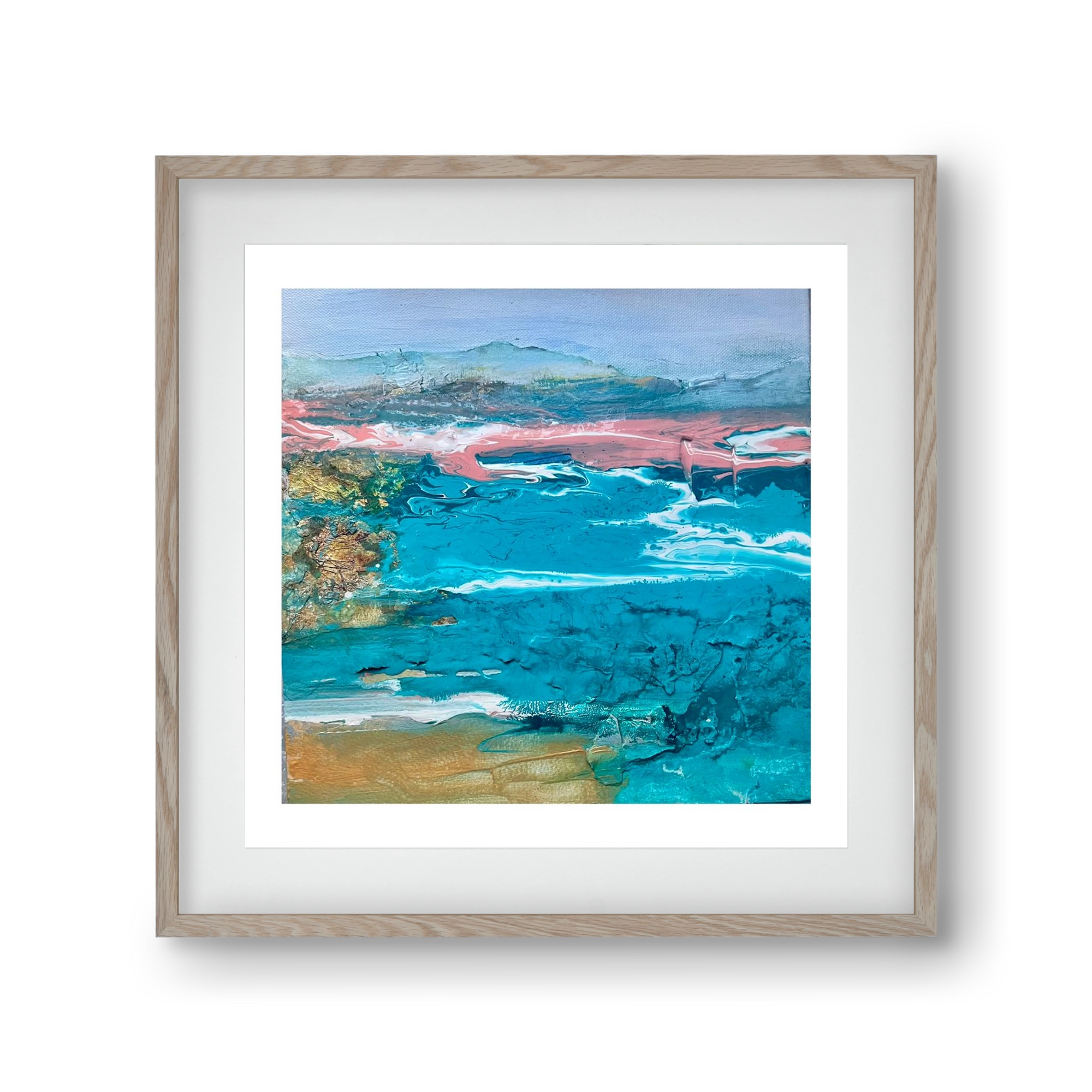 Waves , 30x30 cm (20x20 cm), Tölgy keret, paszpartuval