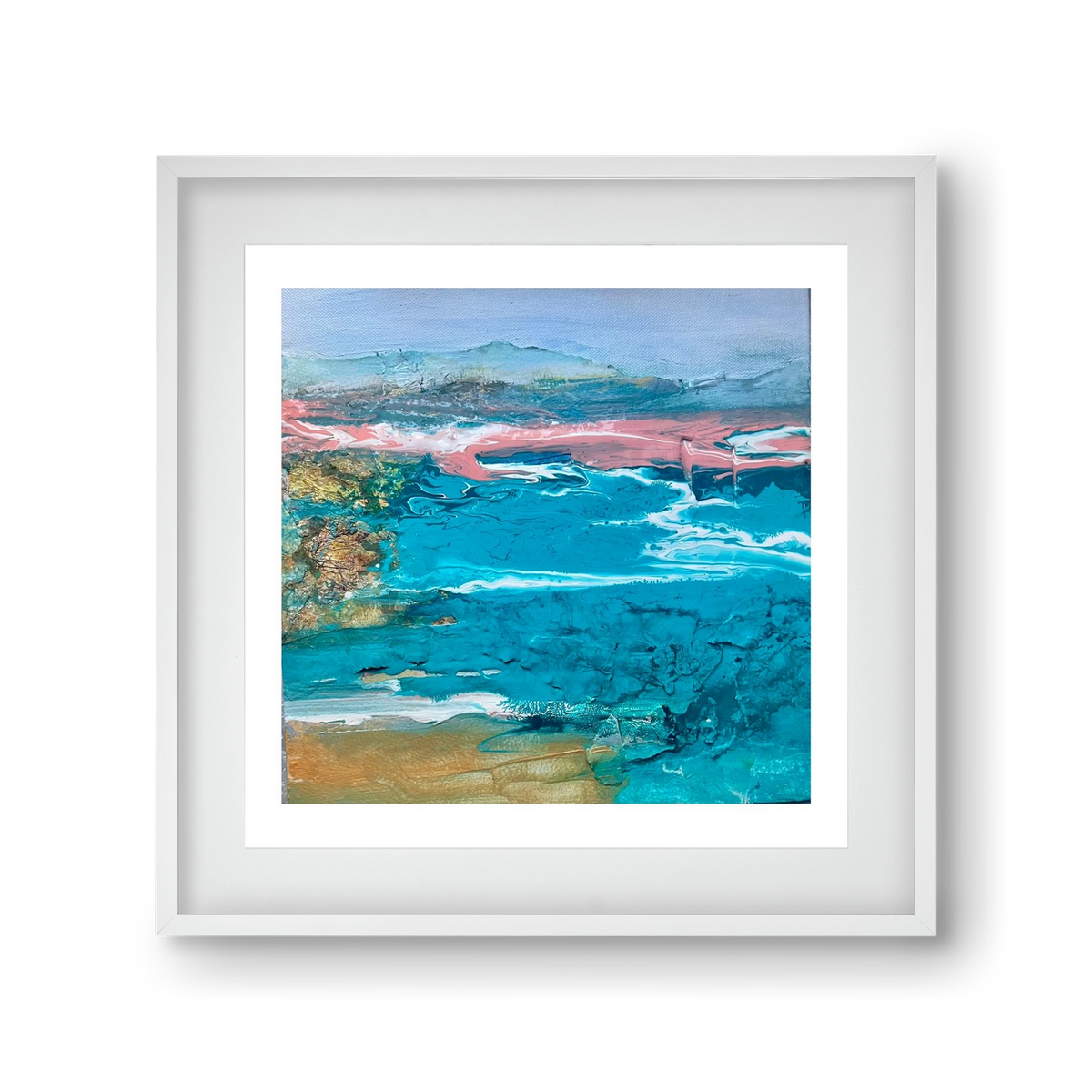 Waves , 30x30 cm (20x20 cm), Fehér keret, paszpartuval