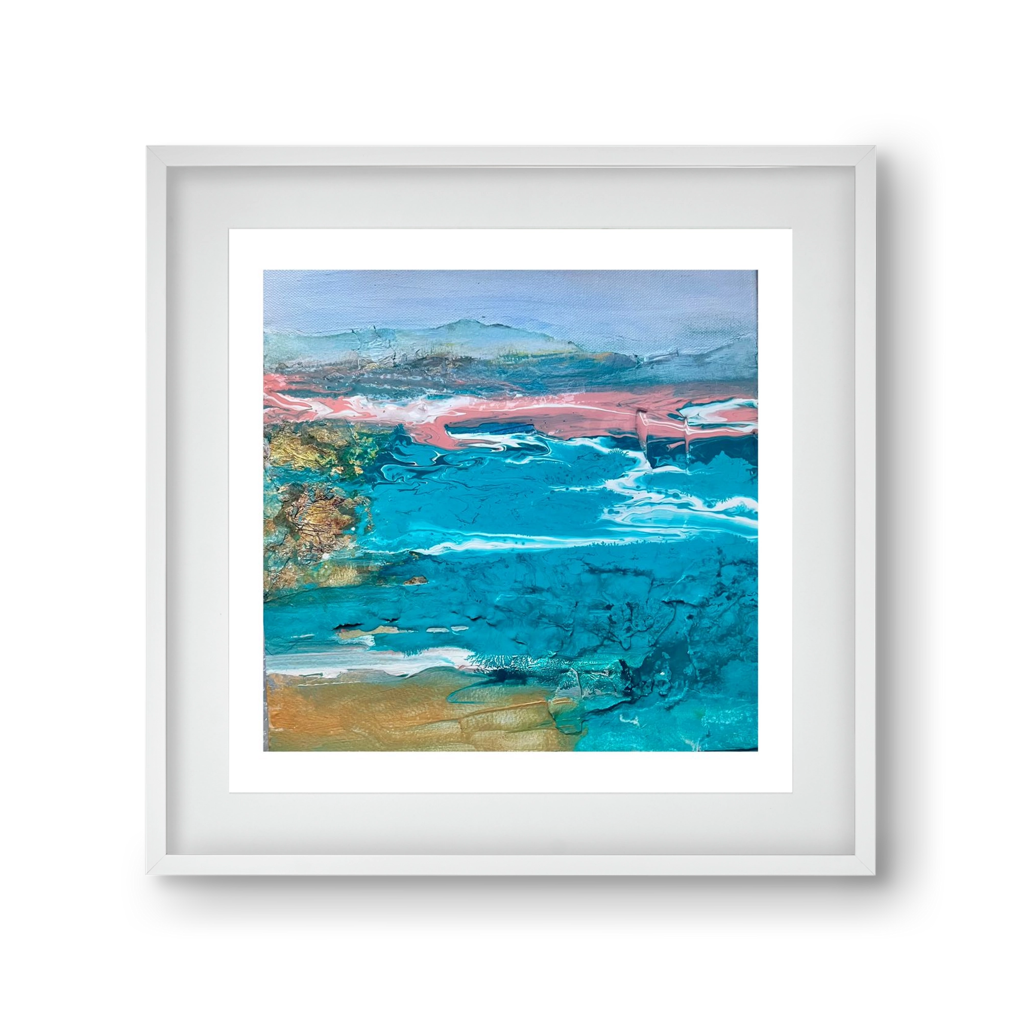 Waves , 30x30 cm (20x20 cm), Fehér keret, paszpartuval