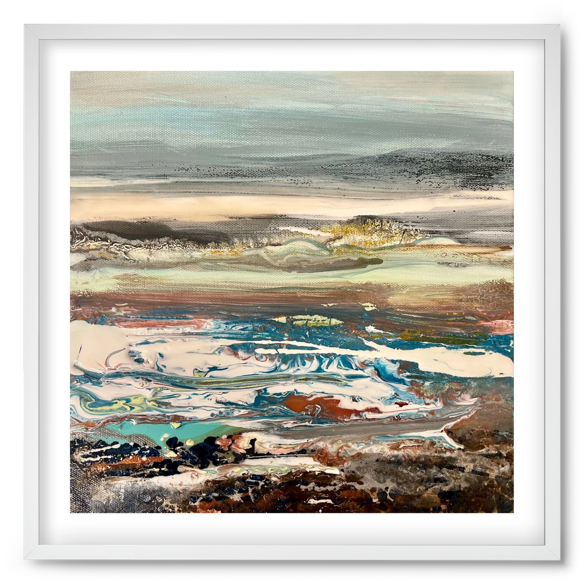 Layers , 50x50 cm (50x50 cm), Fehér keret