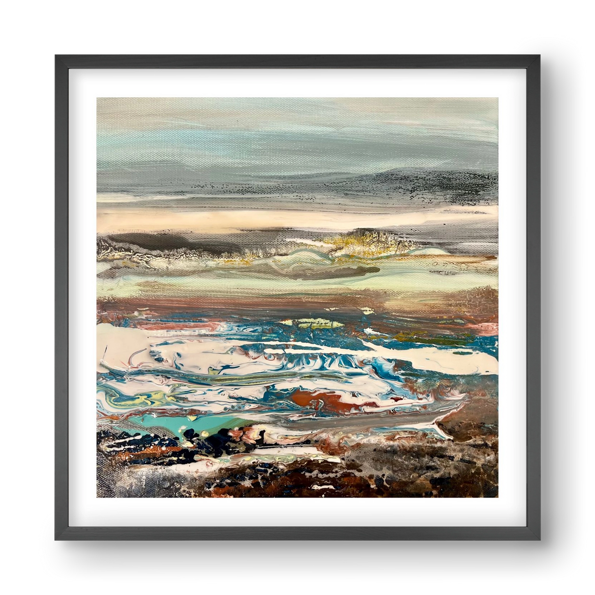 Layers , 40x40 cm (40x40 cm), Fekete keret