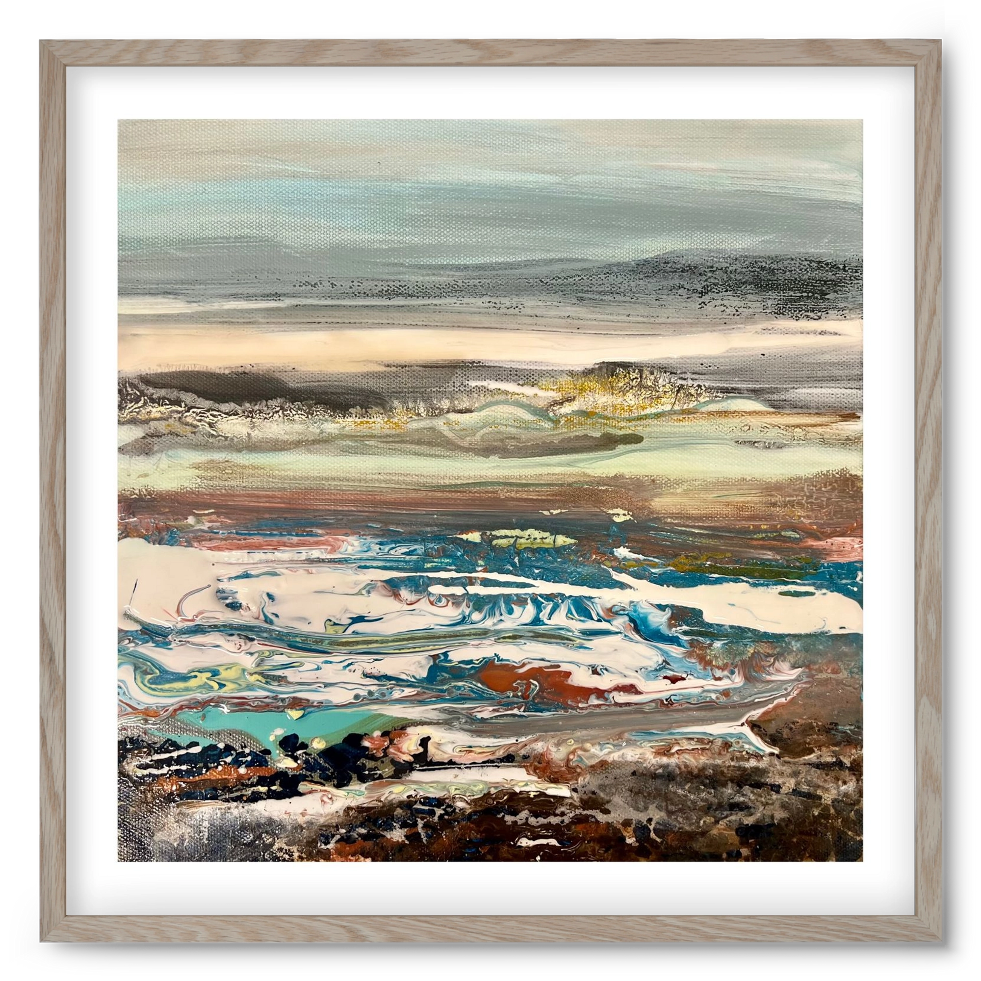 Layers , 50x50 cm (50x50 cm), Tölgy keret