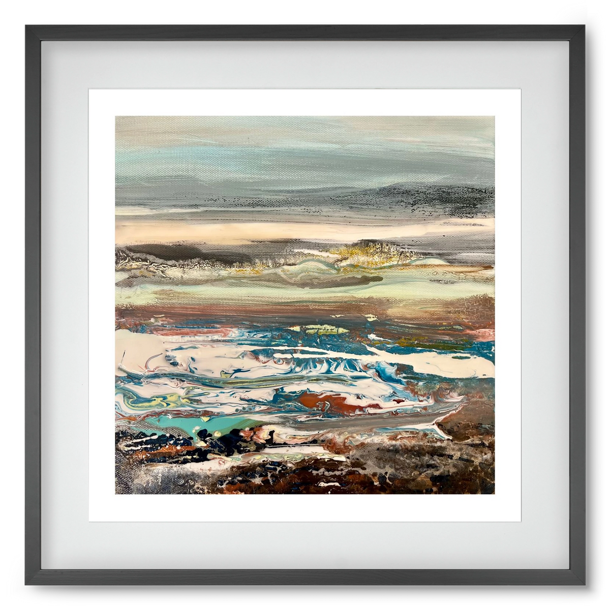 Layers , 50x50 cm (40x40 cm), Fekete keret, paszpartuval