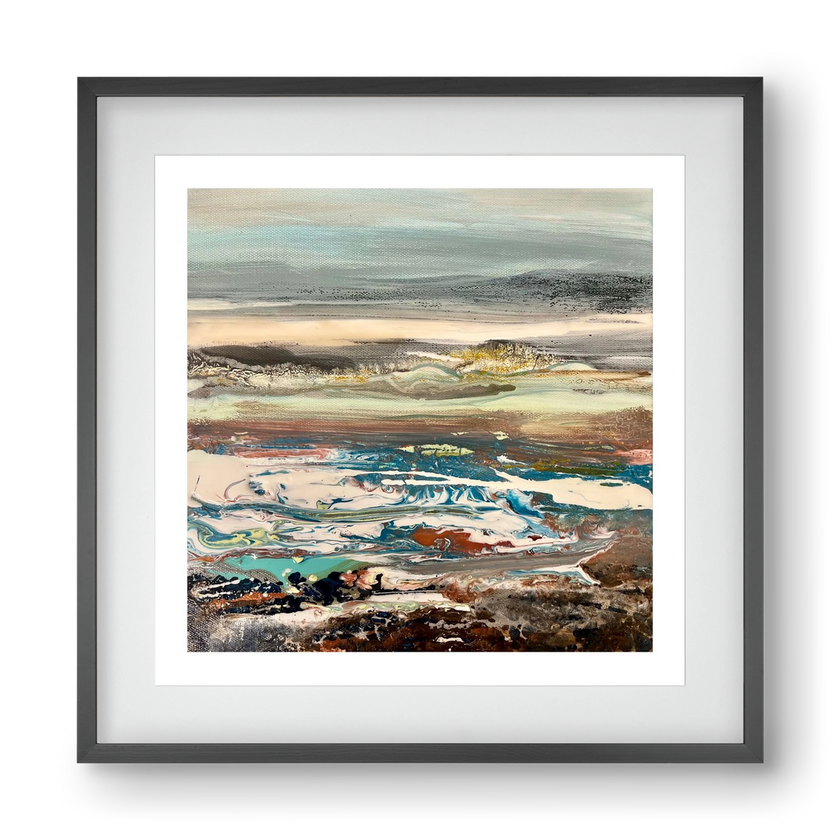 Layers , 40x40 cm (30x30 cm), Fekete keret, paszpartuval