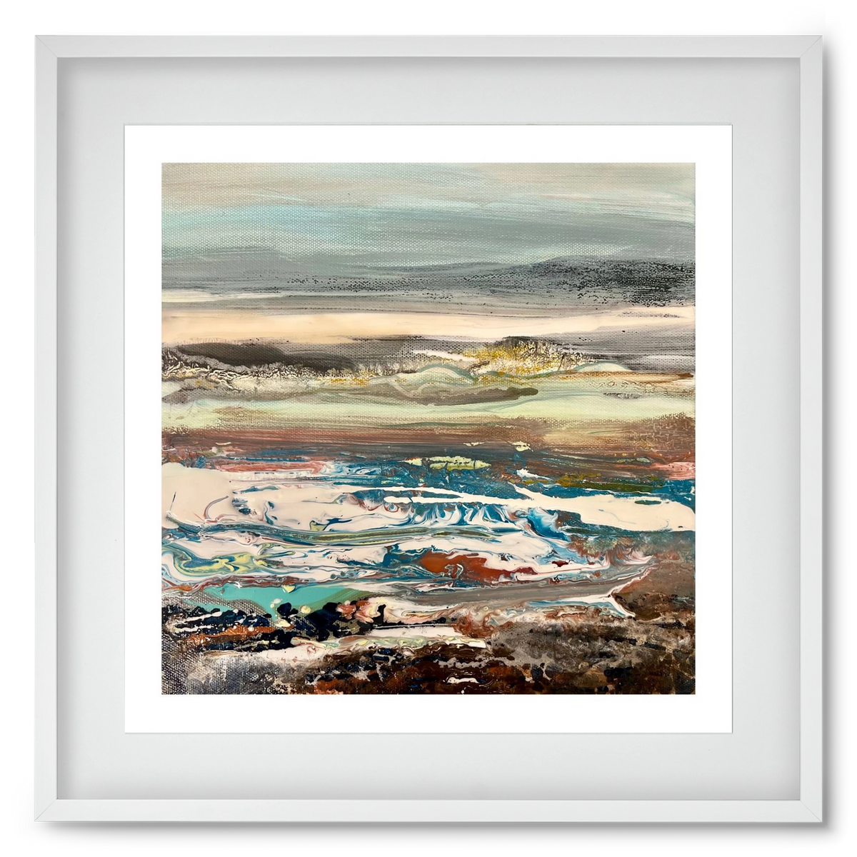 Layers , 50x50 cm (40x40 cm), Fehér keret, paszpartuval