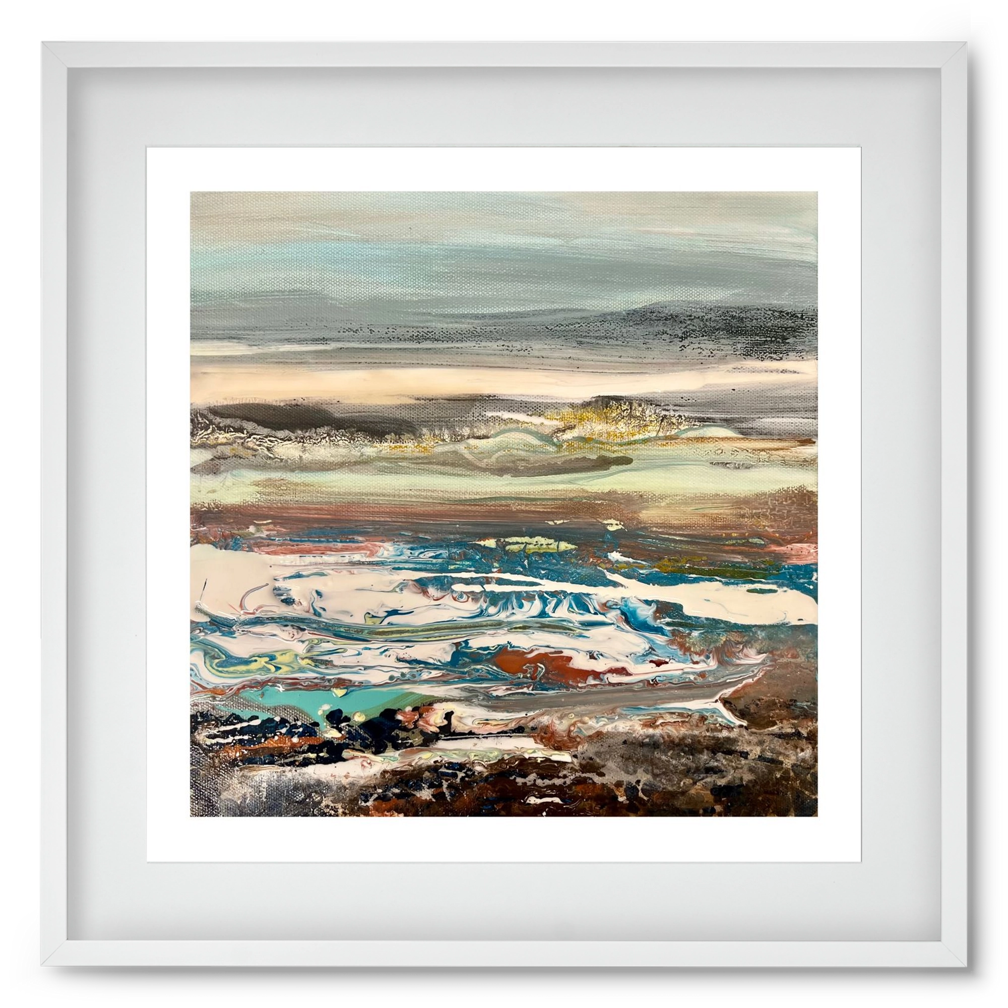 Layers , 50x50 cm (40x40 cm), Fehér keret, paszpartuval