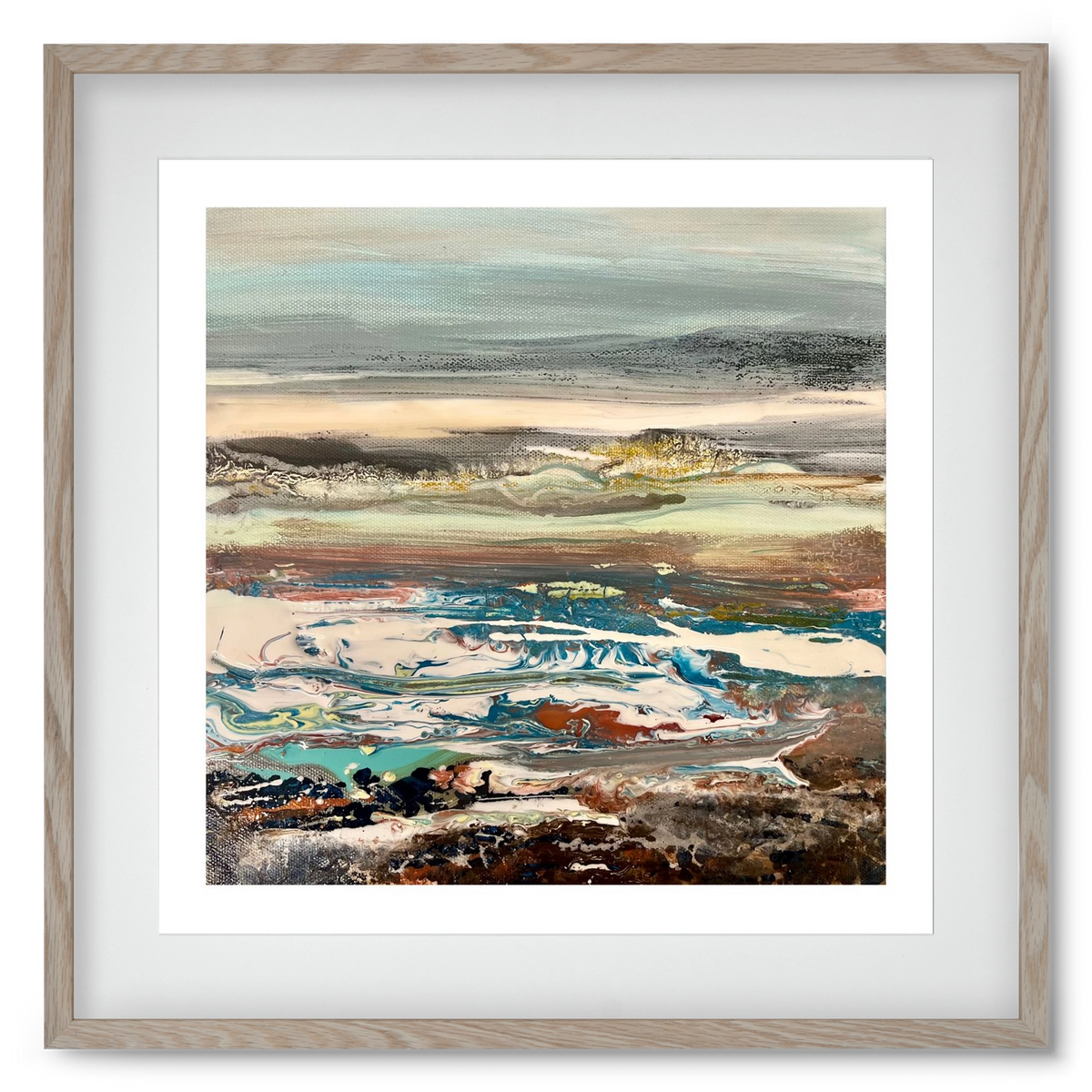 Layers , 50x50 cm (40x40 cm), Tölgy keret, paszpartuval