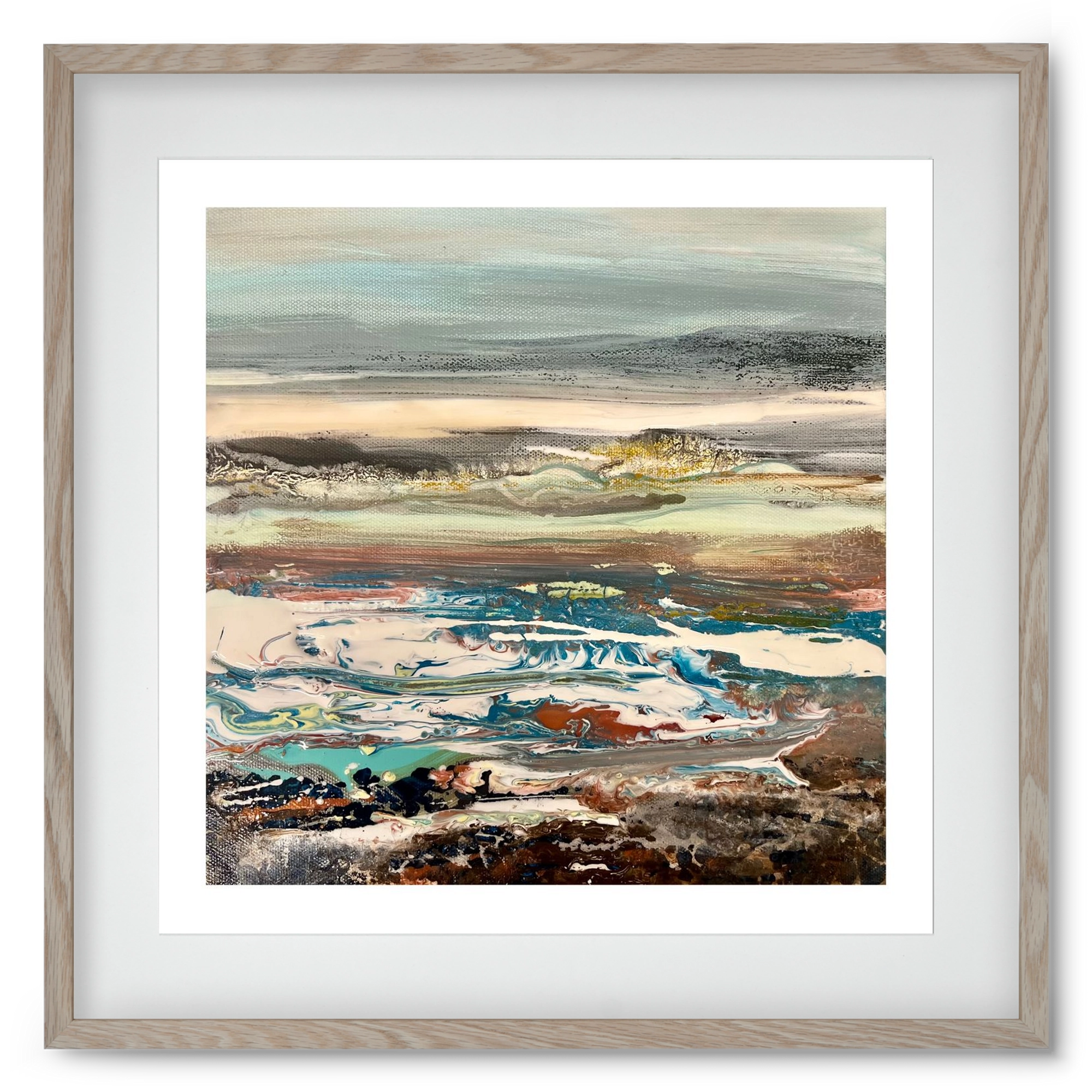 Layers , 50x50 cm (40x40 cm), Tölgy keret, paszpartuval