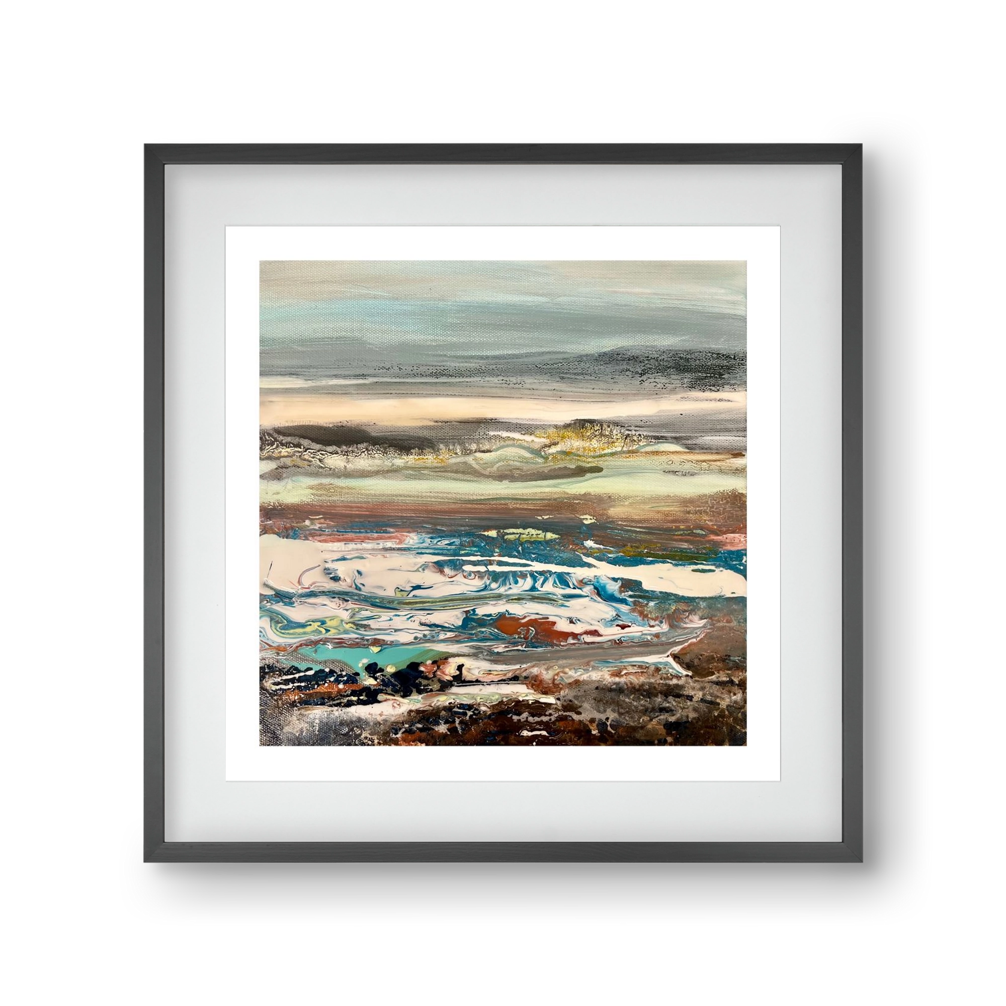 Layers , 30x30 cm (20x20 cm), Fekete keret, paszpartuval