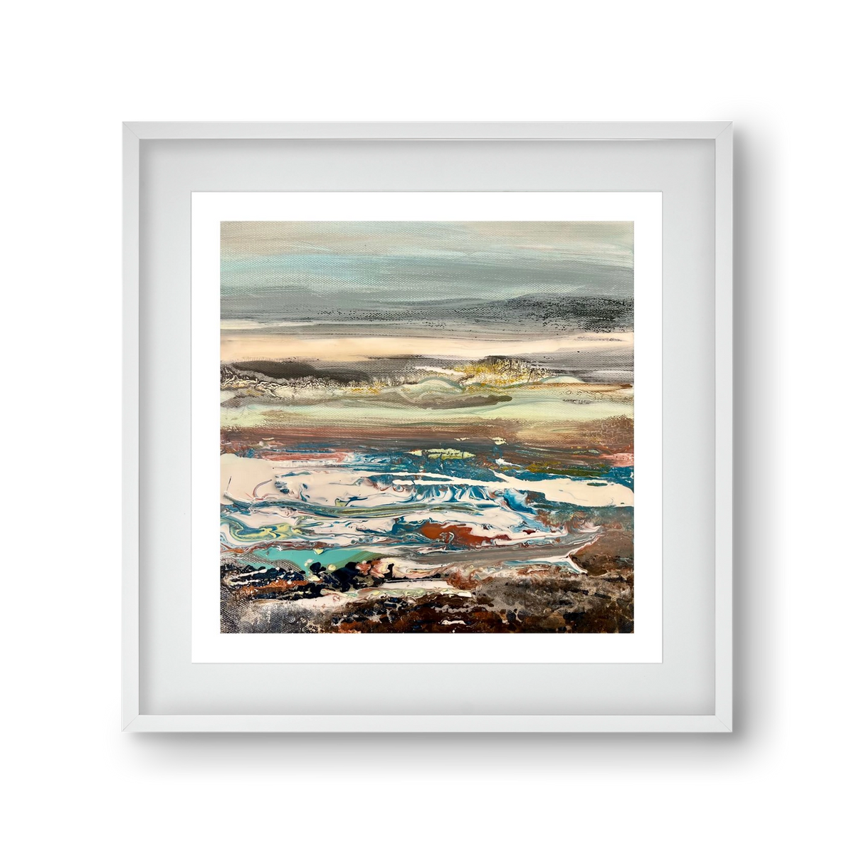 Layers , 30x30 cm (20x20 cm), Fehér keret, paszpartuval