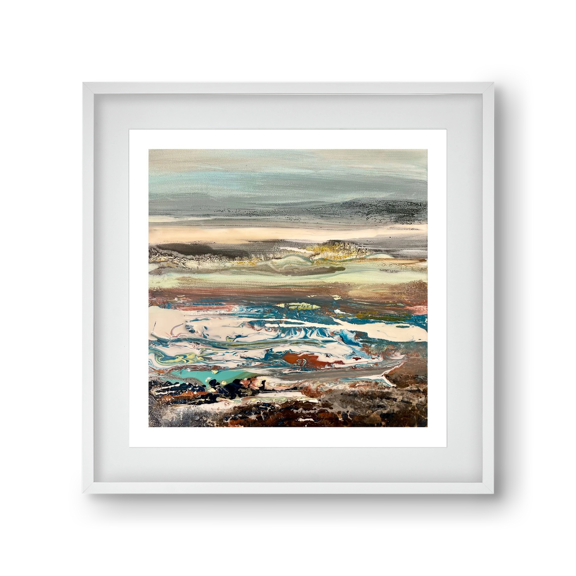 Layers , 30x30 cm (20x20 cm), Fehér keret, paszpartuval