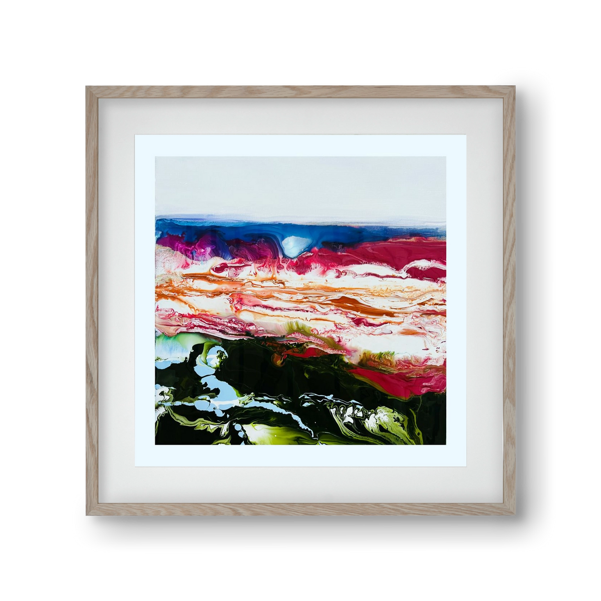 Diamond light , 30x30 cm (20x20 cm), Tölgy keret, paszpartuval