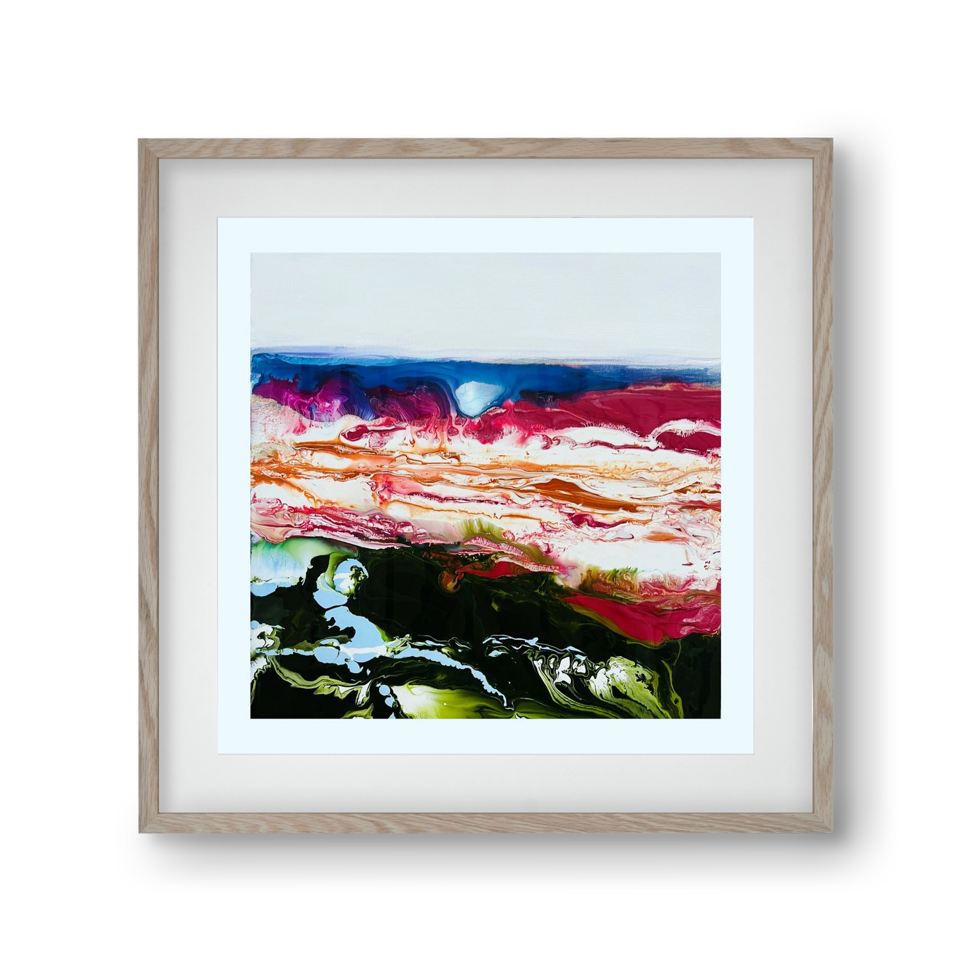 Diamond light , 30x30 cm (20x20 cm), Tölgy keret, paszpartuval