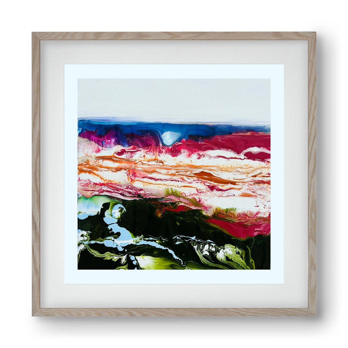 Diamond light , 40x40 cm (30x30 cm), Tölgy keret, paszpartuval