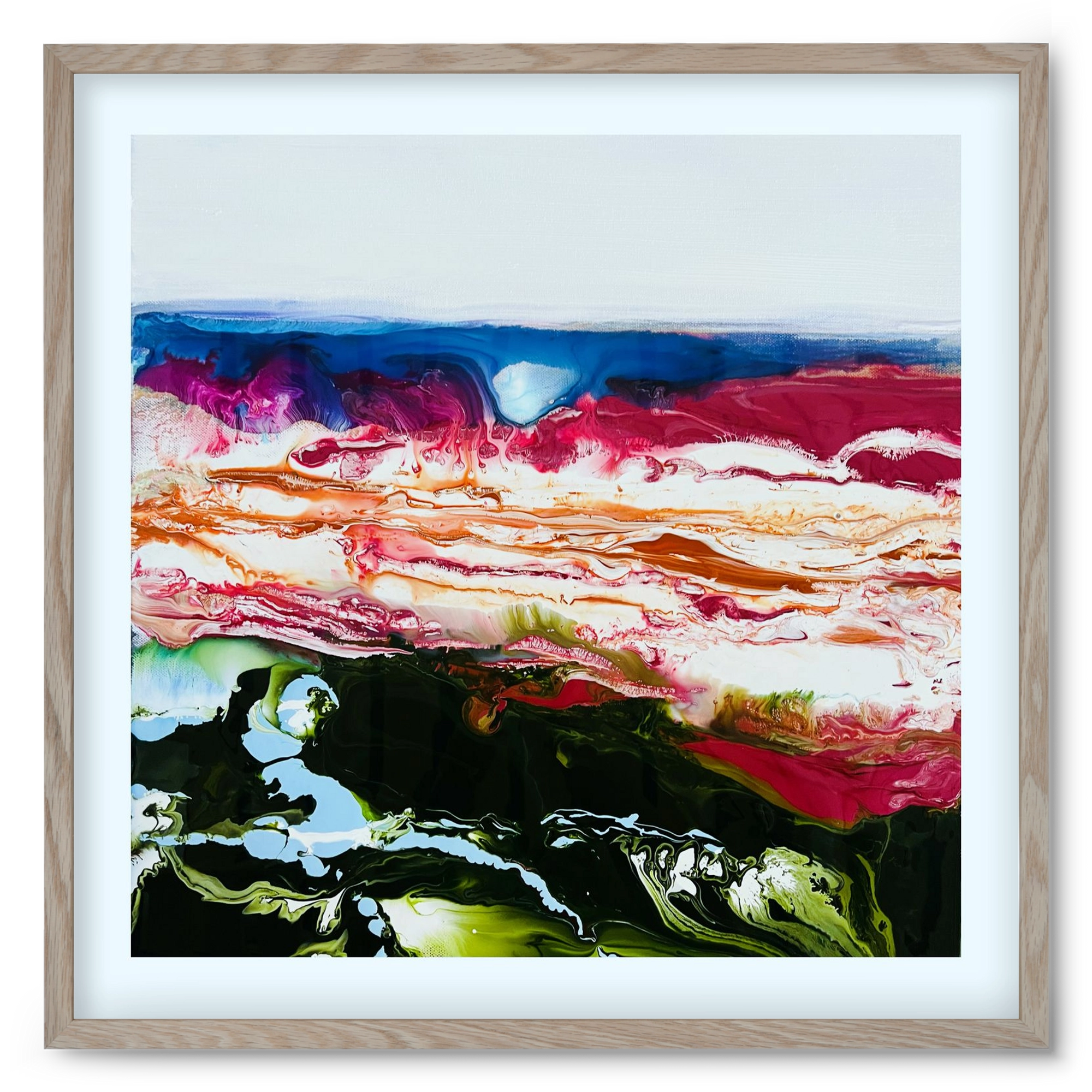 Diamond light , 50x50 cm (50x50 cm), Tölgy keret